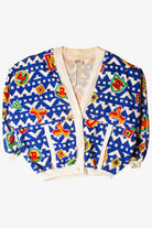 Vintage Athletic Stamps Cardigan Sweatshirt (1990s)