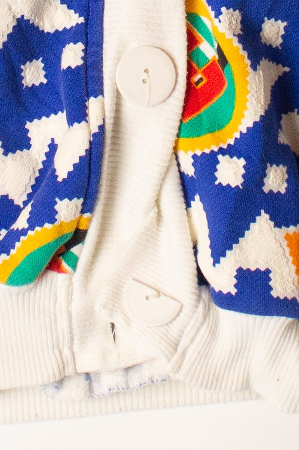 Vintage Athletic Stamps Cardigan Sweatshirt (1990s)