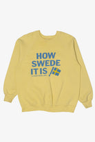 Vintage "How Swede It Is" Lindstrom, MN Swedish Flag Raglan Sweatshirt (1990s)