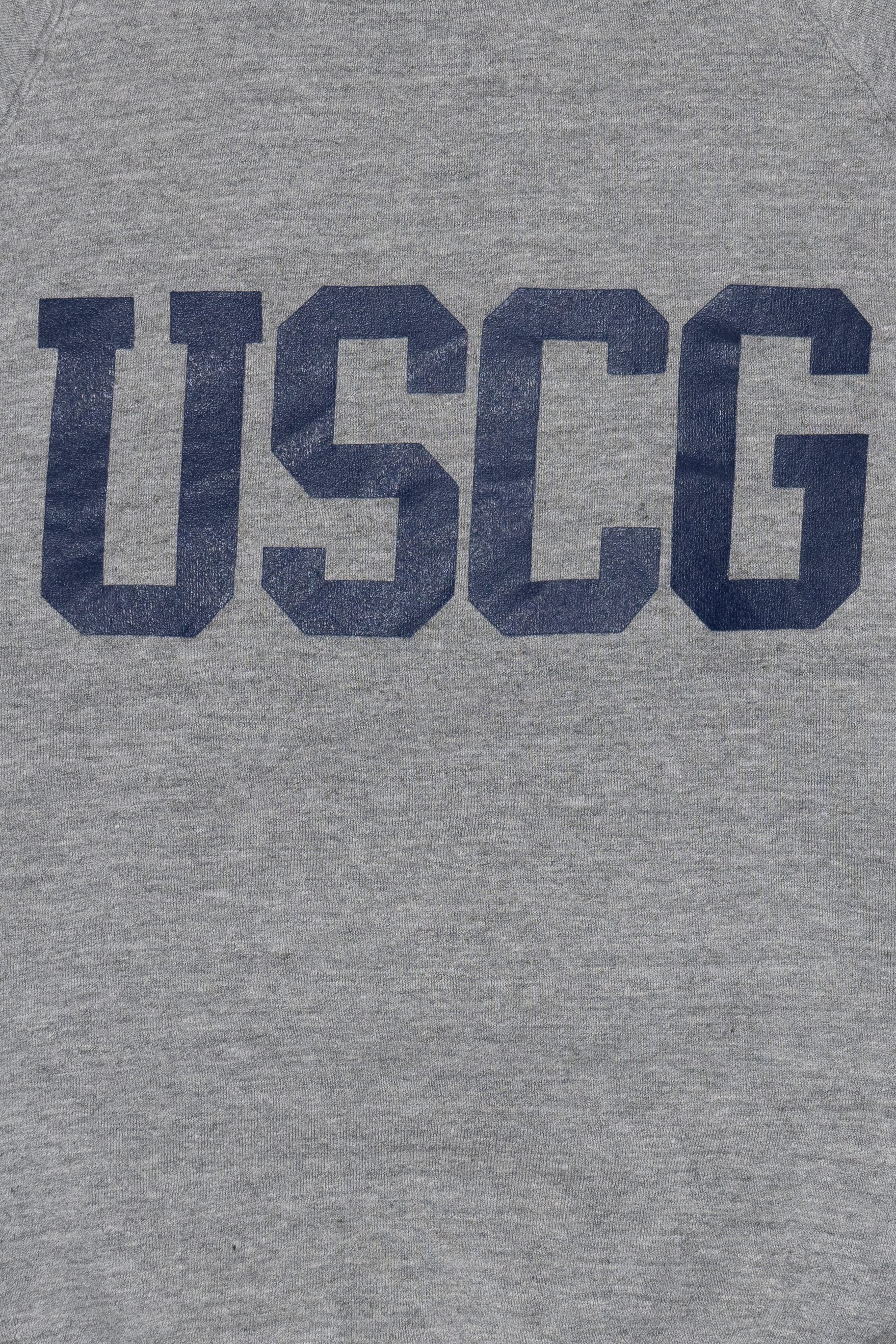 Vintage "USCG" US Coast Guard Super Weights Russell Raglan Sweatshirt (1980s)