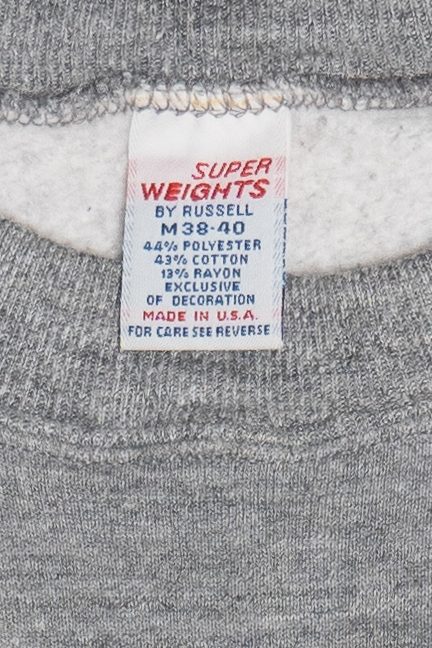 Vintage "USCG" US Coast Guard Super Weights Russell Raglan Sweatshirt (1980s)