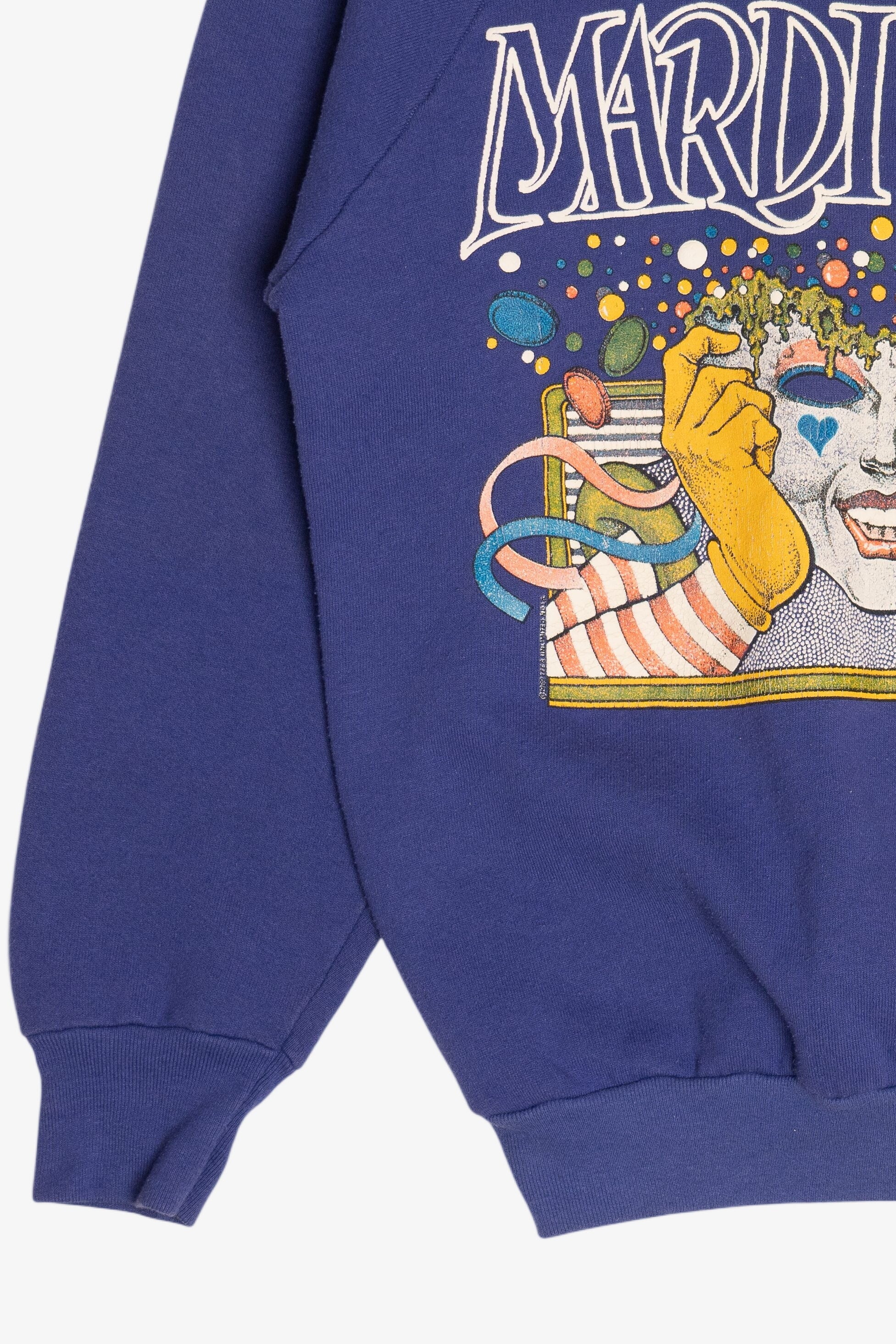 Vintage "Mardi Gras" Mask Sweatshirt (1990s)