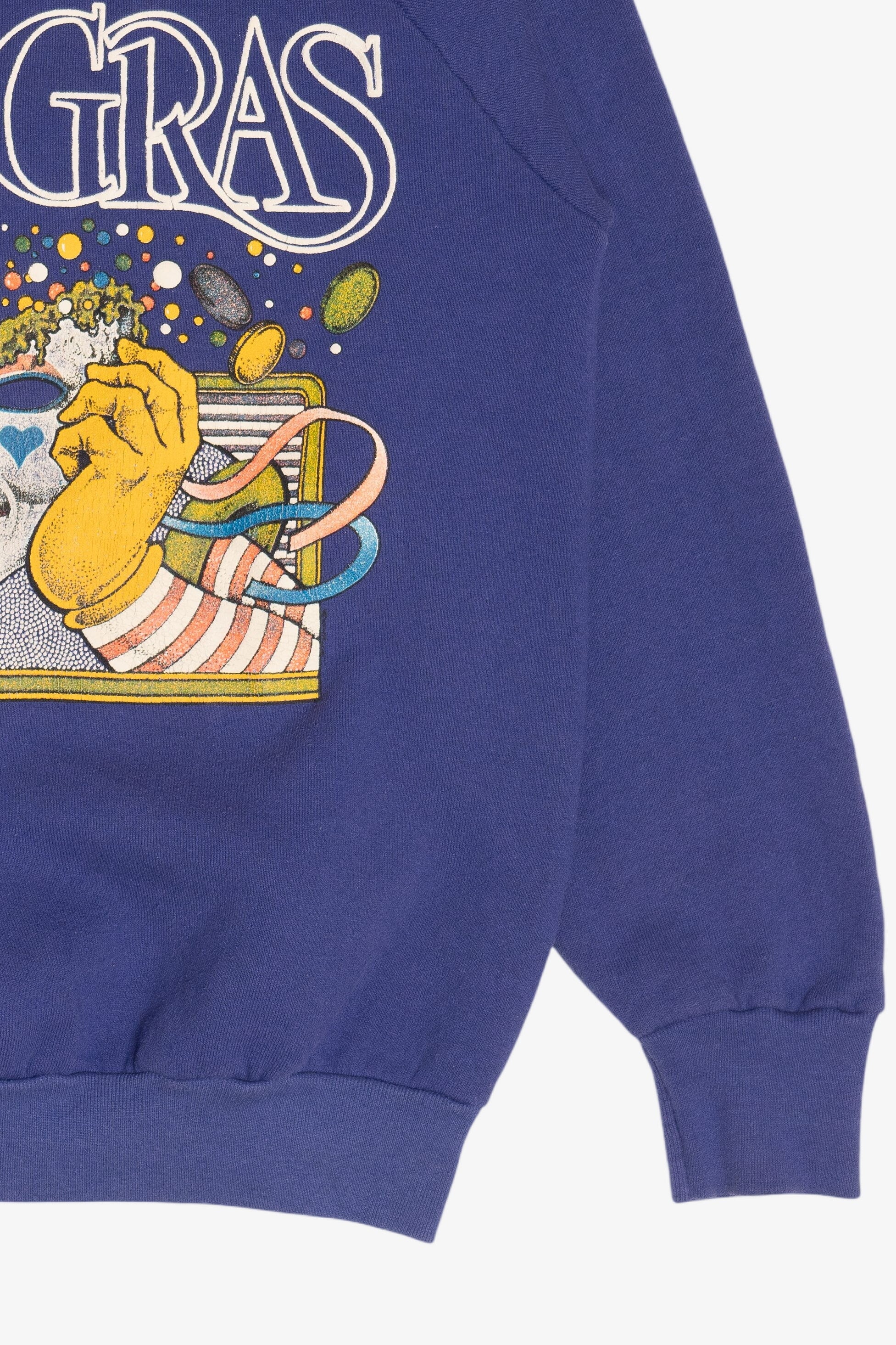 Vintage "Mardi Gras" Mask Sweatshirt (1990s)