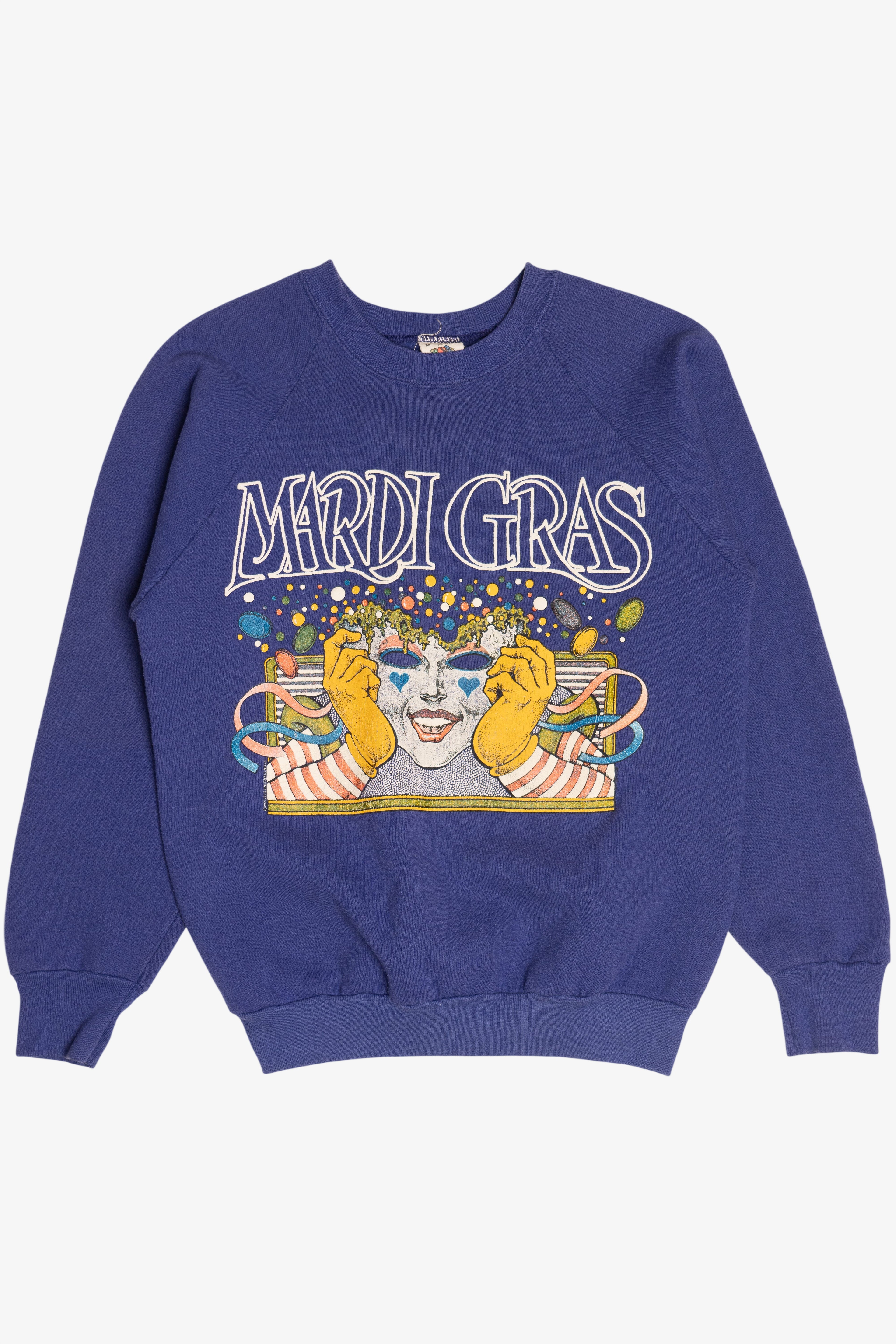 Vintage "Mardi Gras" Mask Sweatshirt (1990s)