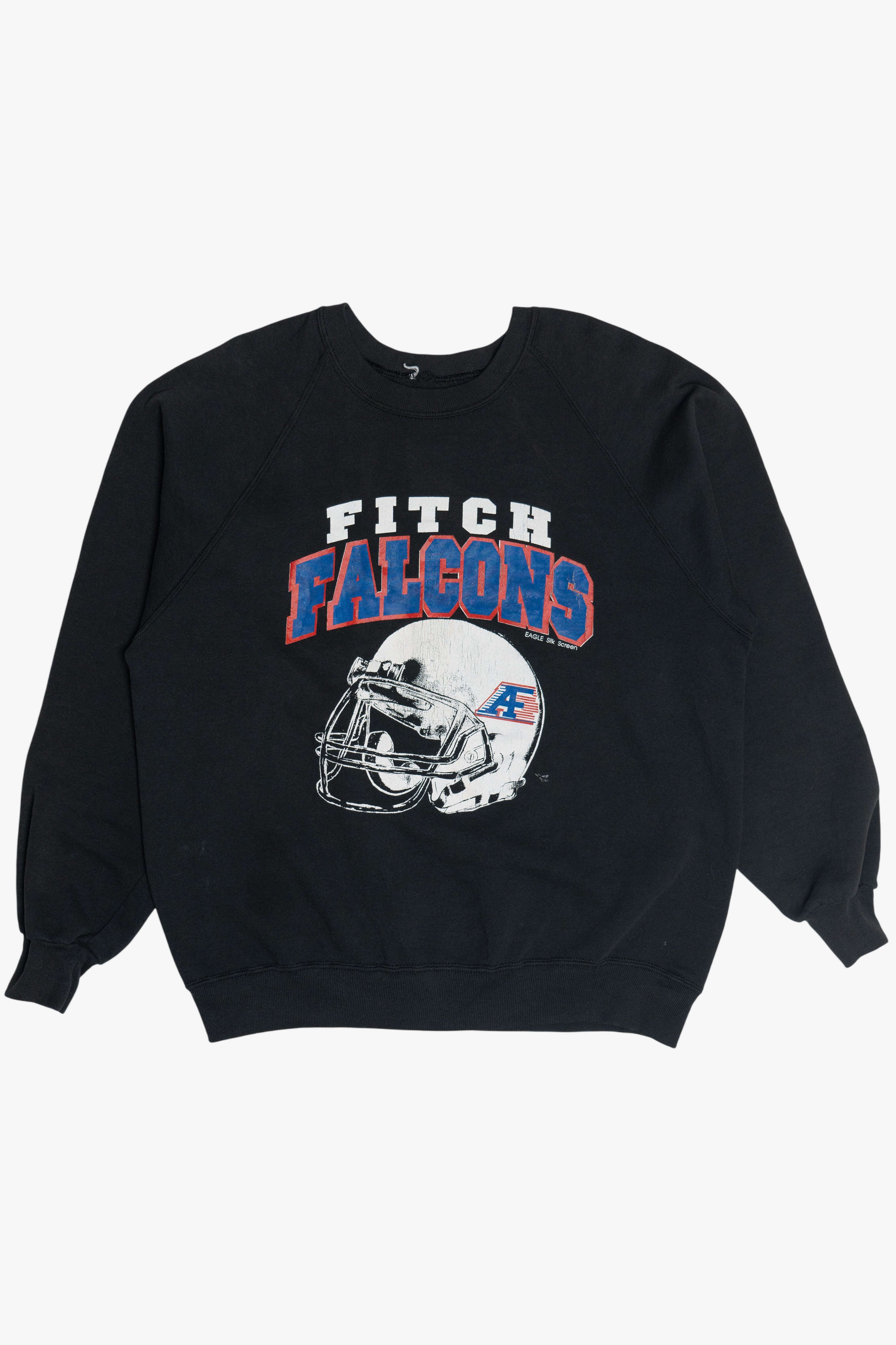 Vintage Distressed "Fitch Falcons" Football Sweatshirt (1990s)