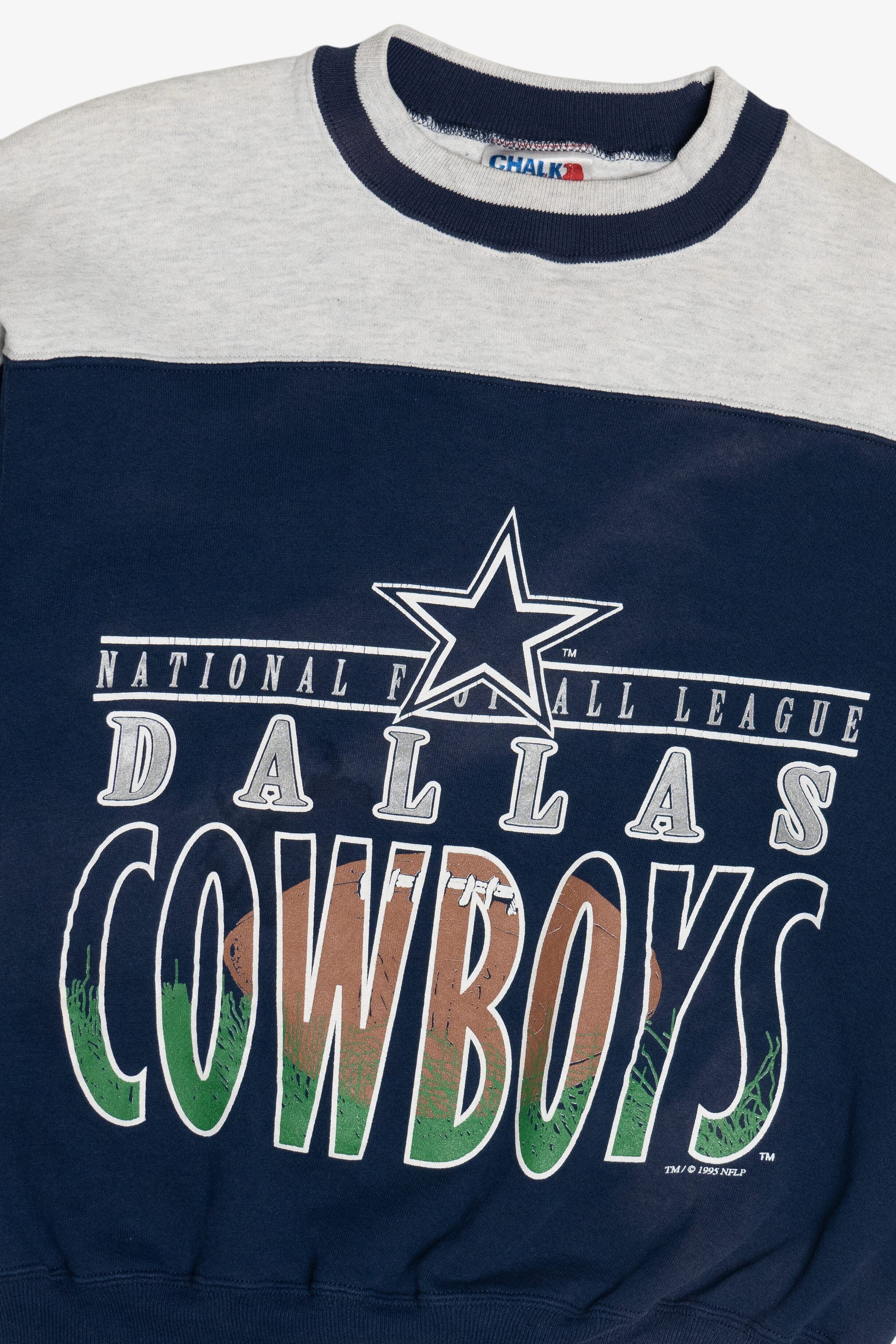 Vintage NFL Dallas Cowboys Color Block Sweatshirt (1990s)