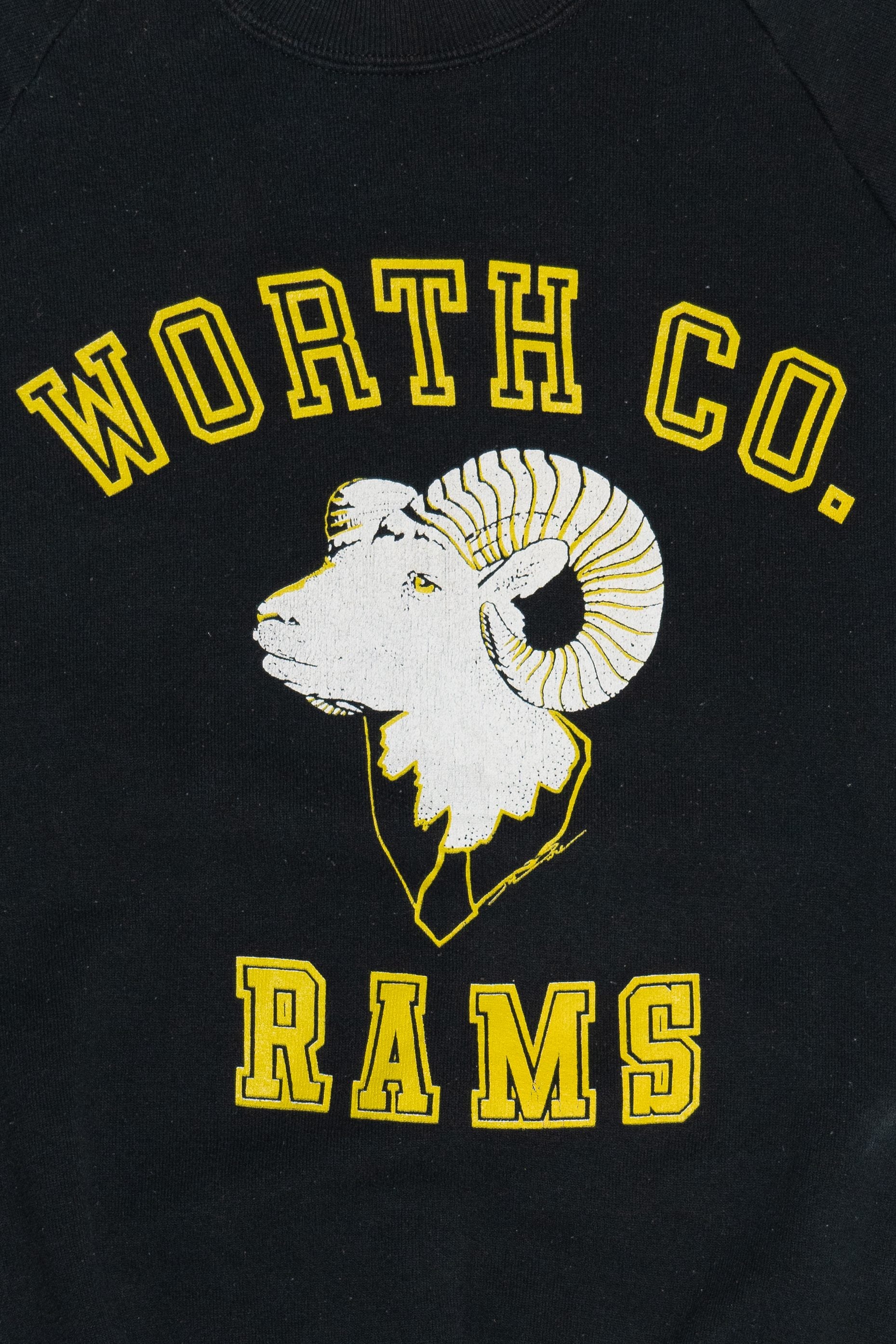 Vintage "North Co. Rams" Raglan Sweatshirt (1990s)