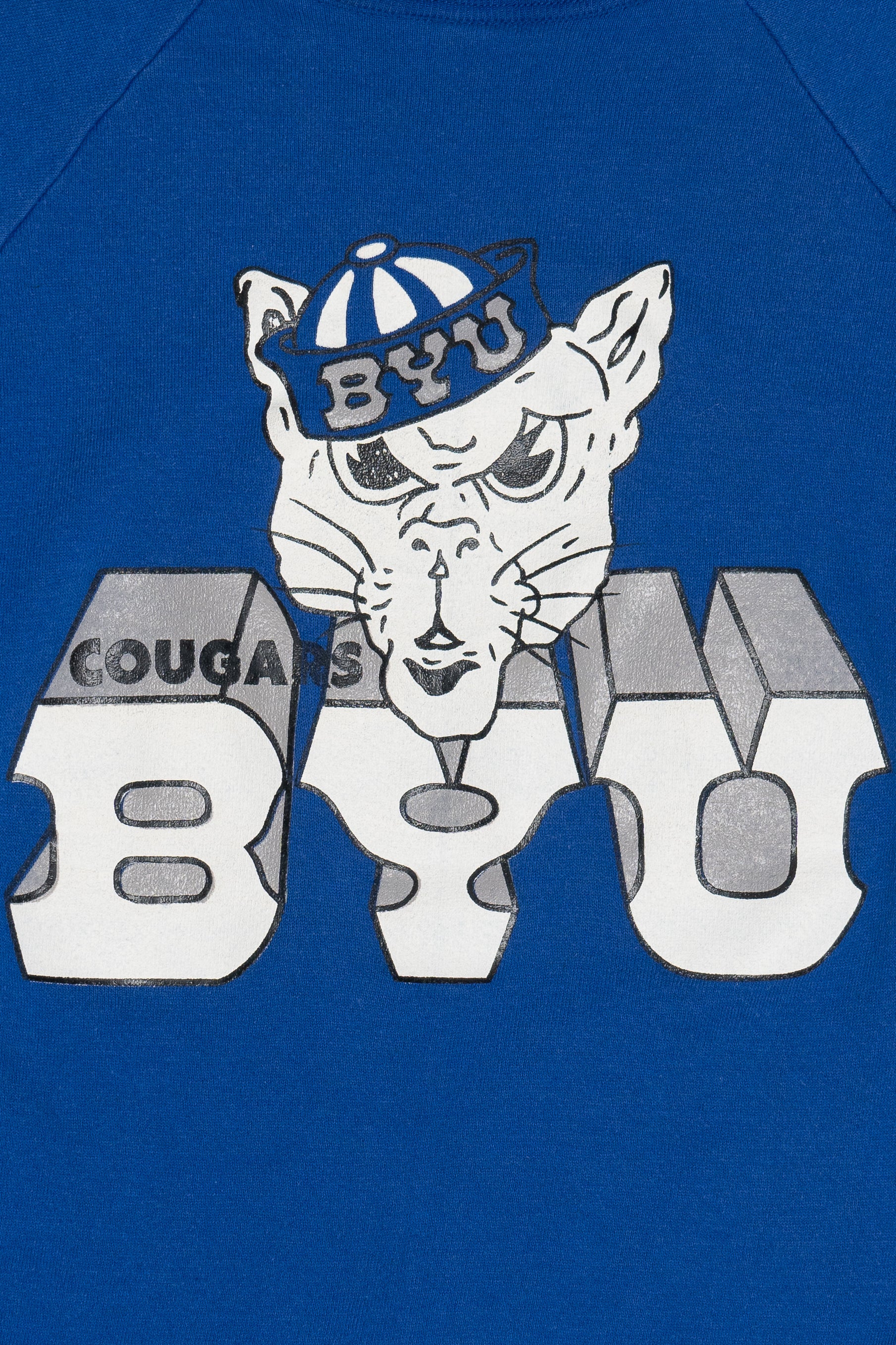 Vintage "BYU Cougars" Brigham Young University Mascot Sweatshirt (1980s)