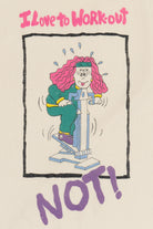 Vintage "I Love To Workout NOT!" Dolman Short Sleeve Batwing Sweatshirt (1980s)