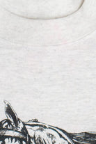 Vintage Horse Illustration Summer Frost Designs Sweatshirt (1990s)