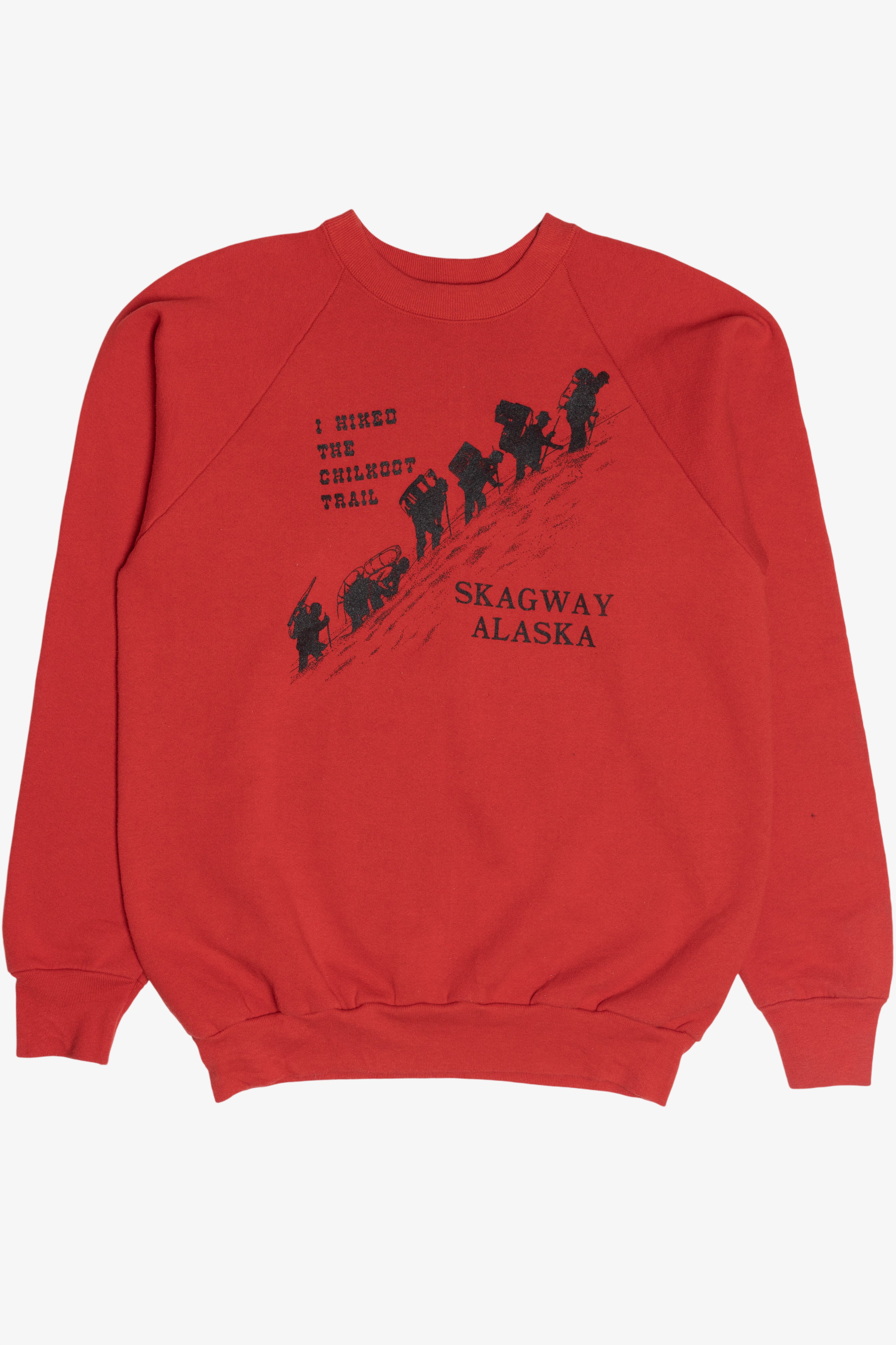 Vintage "I Climbed The Chilkoot Trail" Skagway Alaska Hiking Sweatshirt (1990s)
