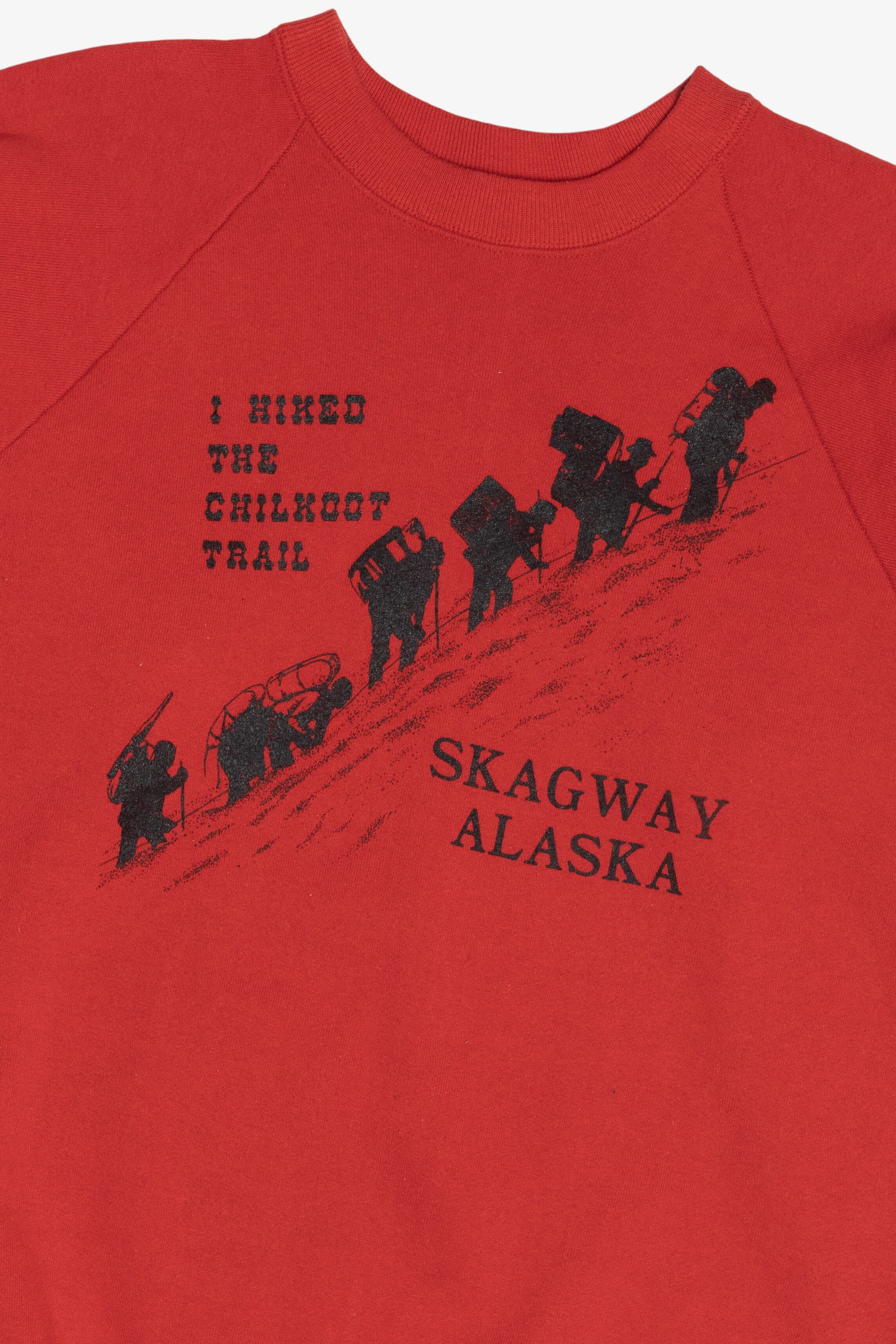Vintage "I Climbed The Chilkoot Trail" Skagway Alaska Hiking Sweatshirt (1990s)