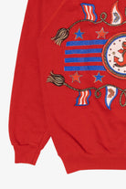 Vintage Red Nautical Sailor Raglan Sweatshirt (1990s)