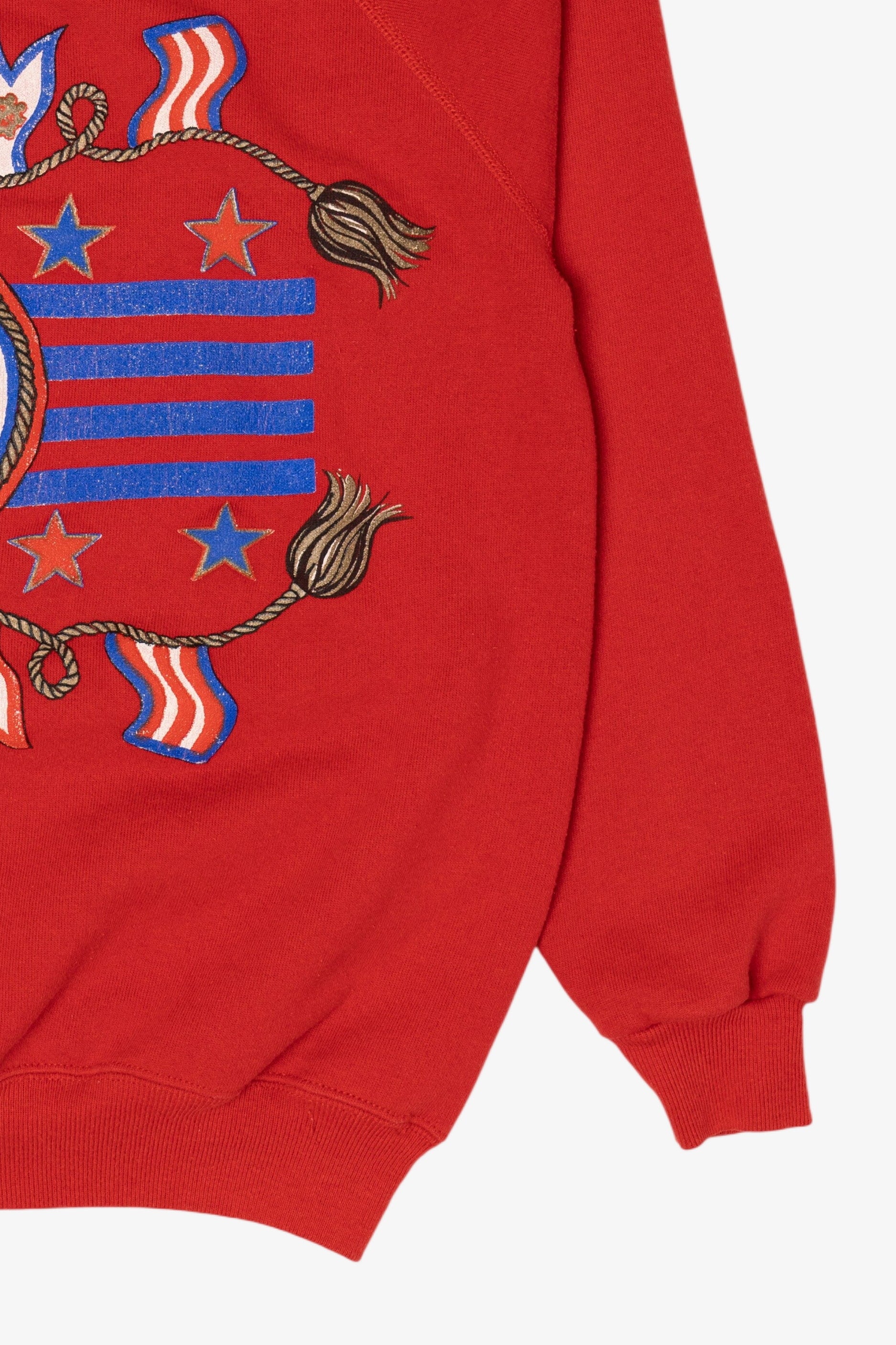Vintage Red Nautical Sailor Raglan Sweatshirt (1990s)
