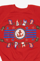 Vintage Red Nautical Sailor Raglan Sweatshirt (1990s)