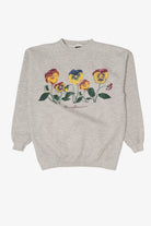 Vintage Pansy Potpourri Tultex Sweatshirt (1990s)