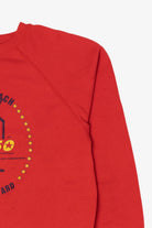Vintage Red Long Beach Naval Shipyard Raglan Sweatshirt (1990s)