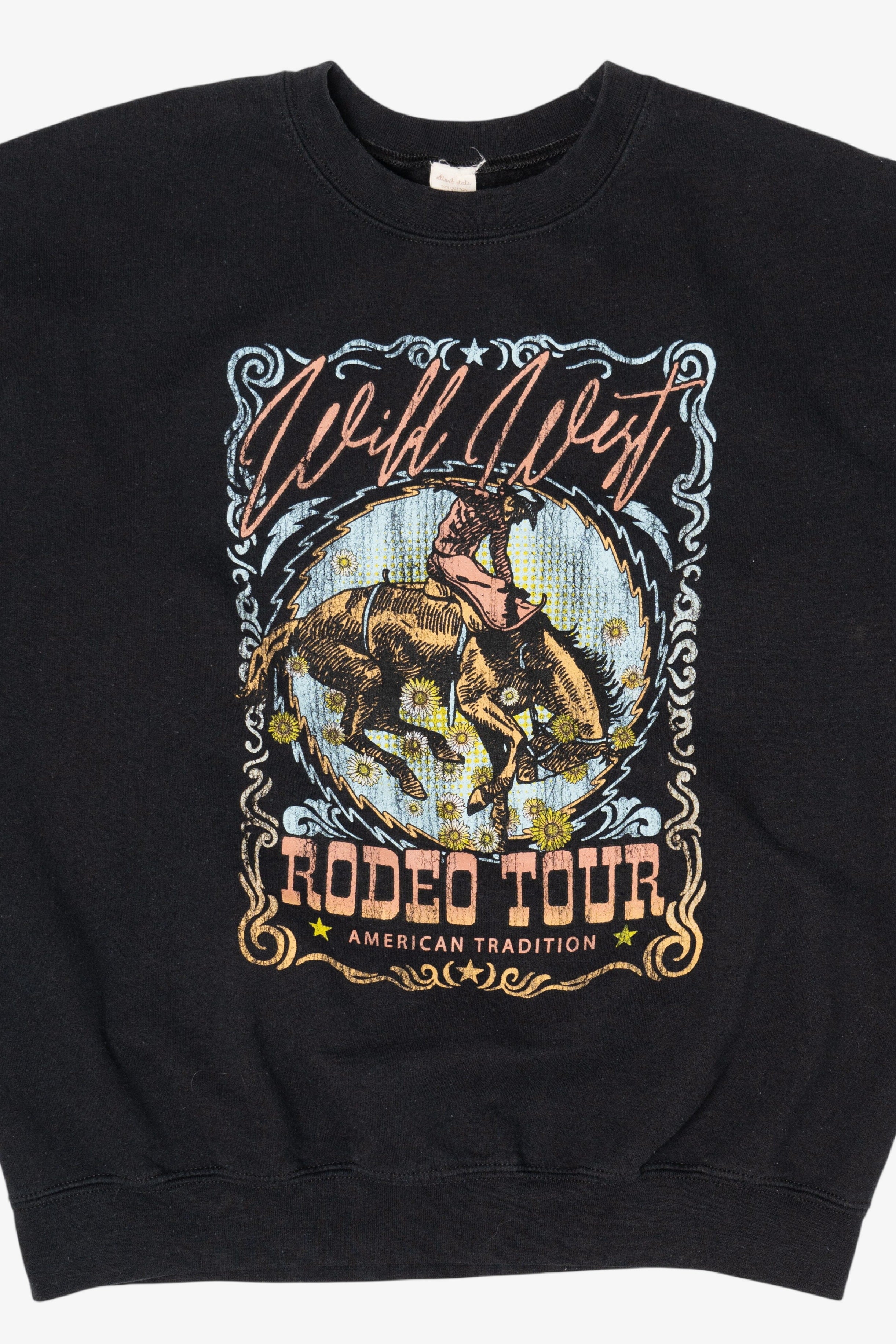Vintage Wild West Rodeo Tour American Tradition Sweatshirt (1990s)