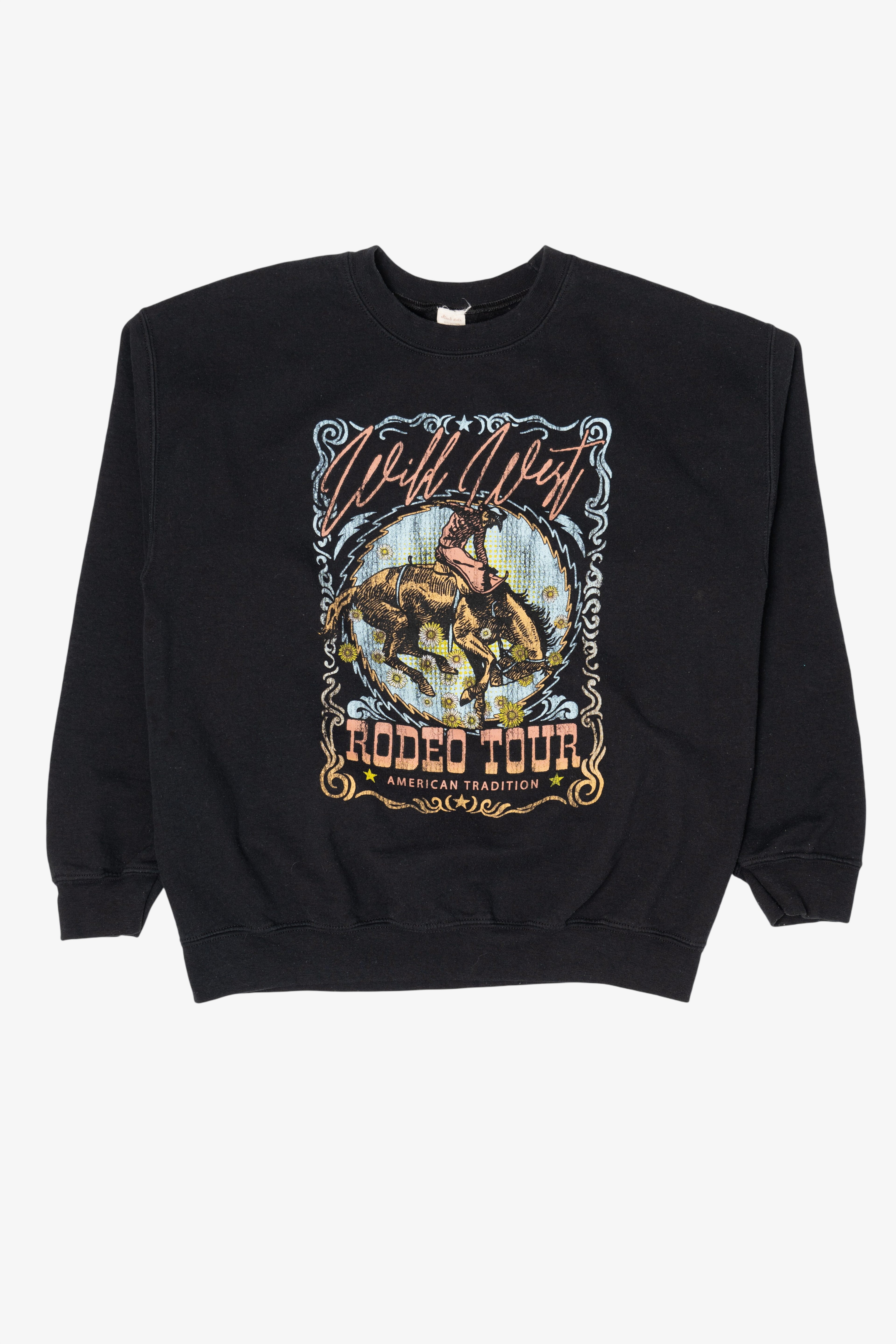 Vintage Wild West Rodeo Tour American Tradition Sweatshirt (1990s)