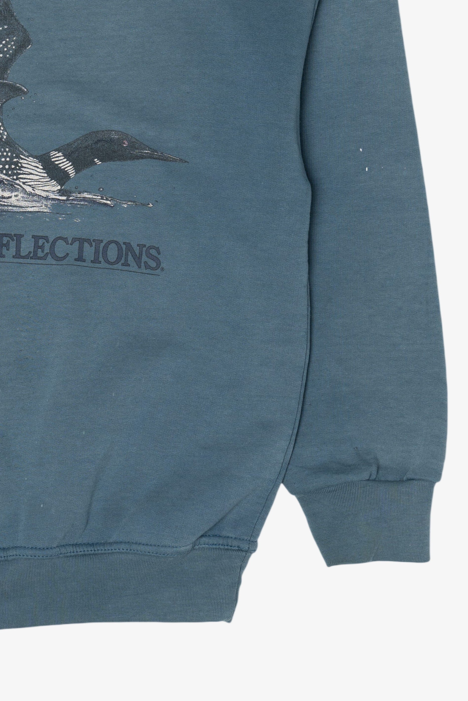 Vintage Blue Northern Reflections Loon Sweatshirt (1990s)
