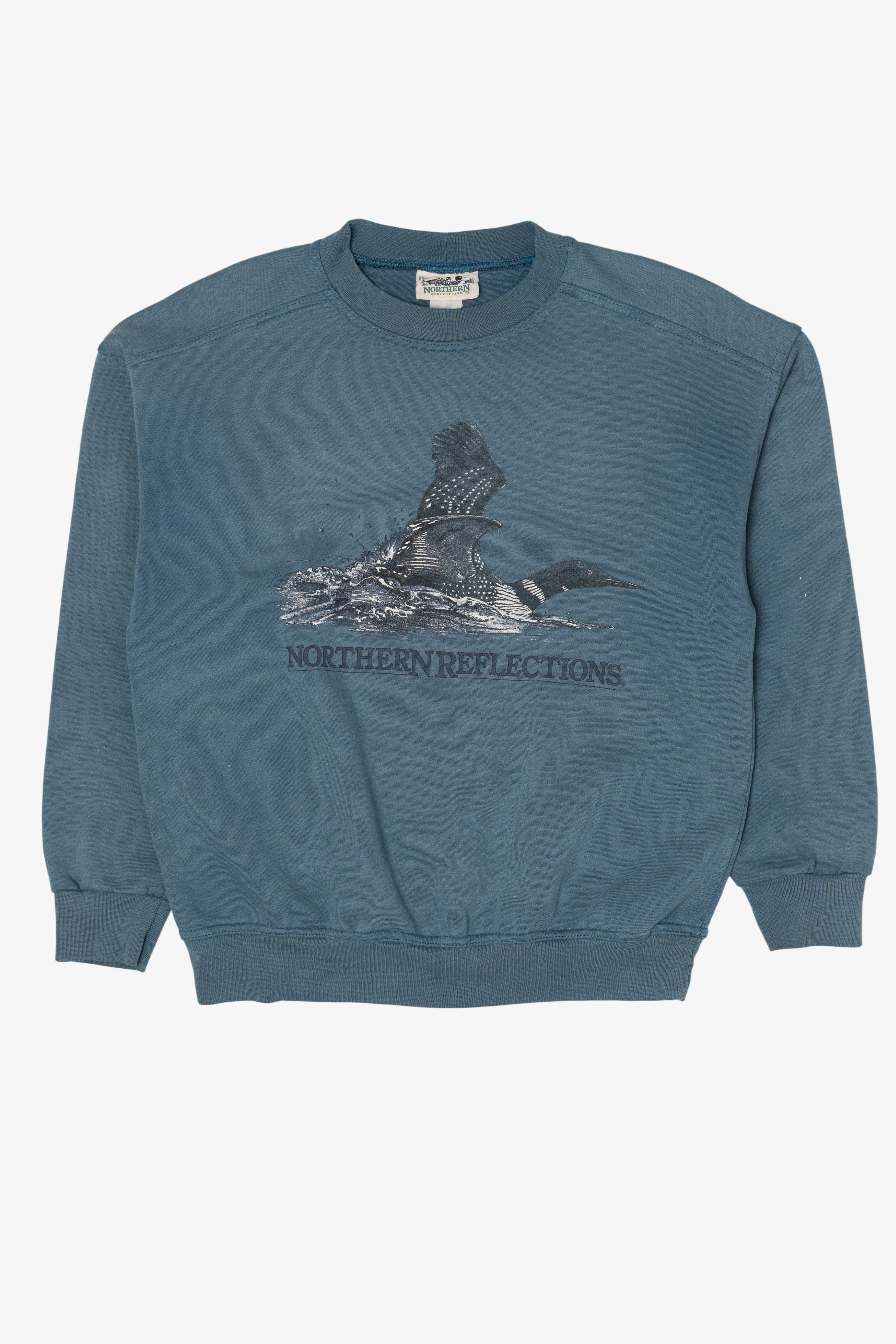 Vintage Blue Northern Reflections Loon Sweatshirt (1990s)