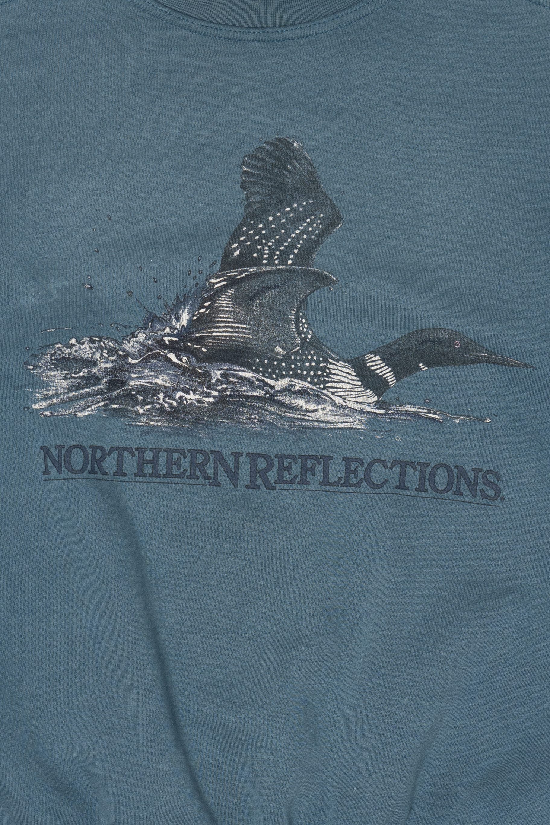 Vintage Blue Northern Reflections Loon Sweatshirt (1990s)