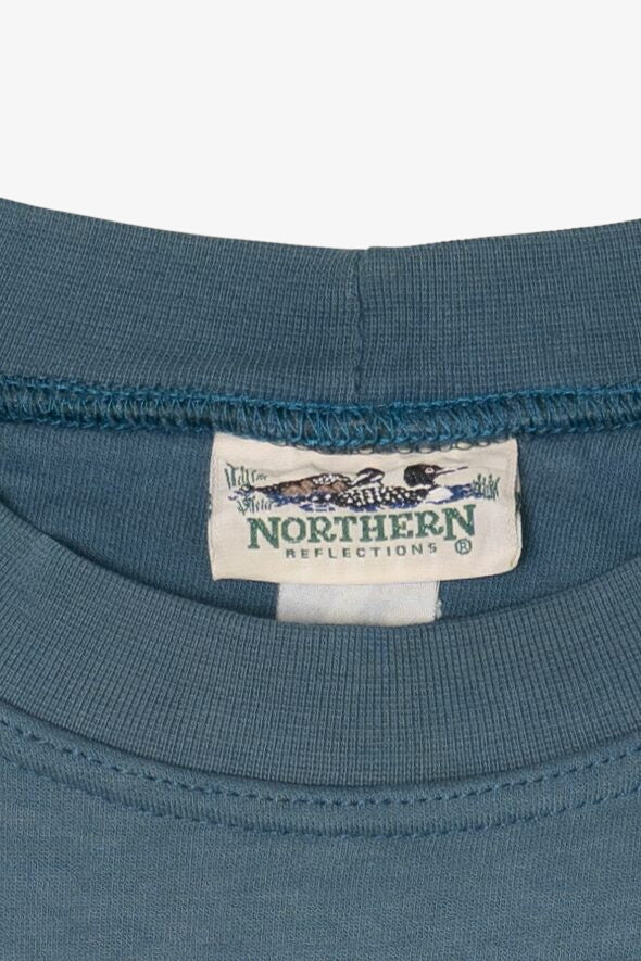 Vintage Blue Northern Reflections Loon Sweatshirt (1990s)