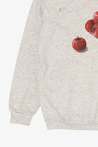 Vintage Light Gray Pile Of Apples Handpainted Sweatshirt (1990s)