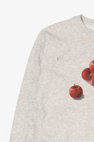 Vintage Light Gray Pile Of Apples Handpainted Sweatshirt (1990s)