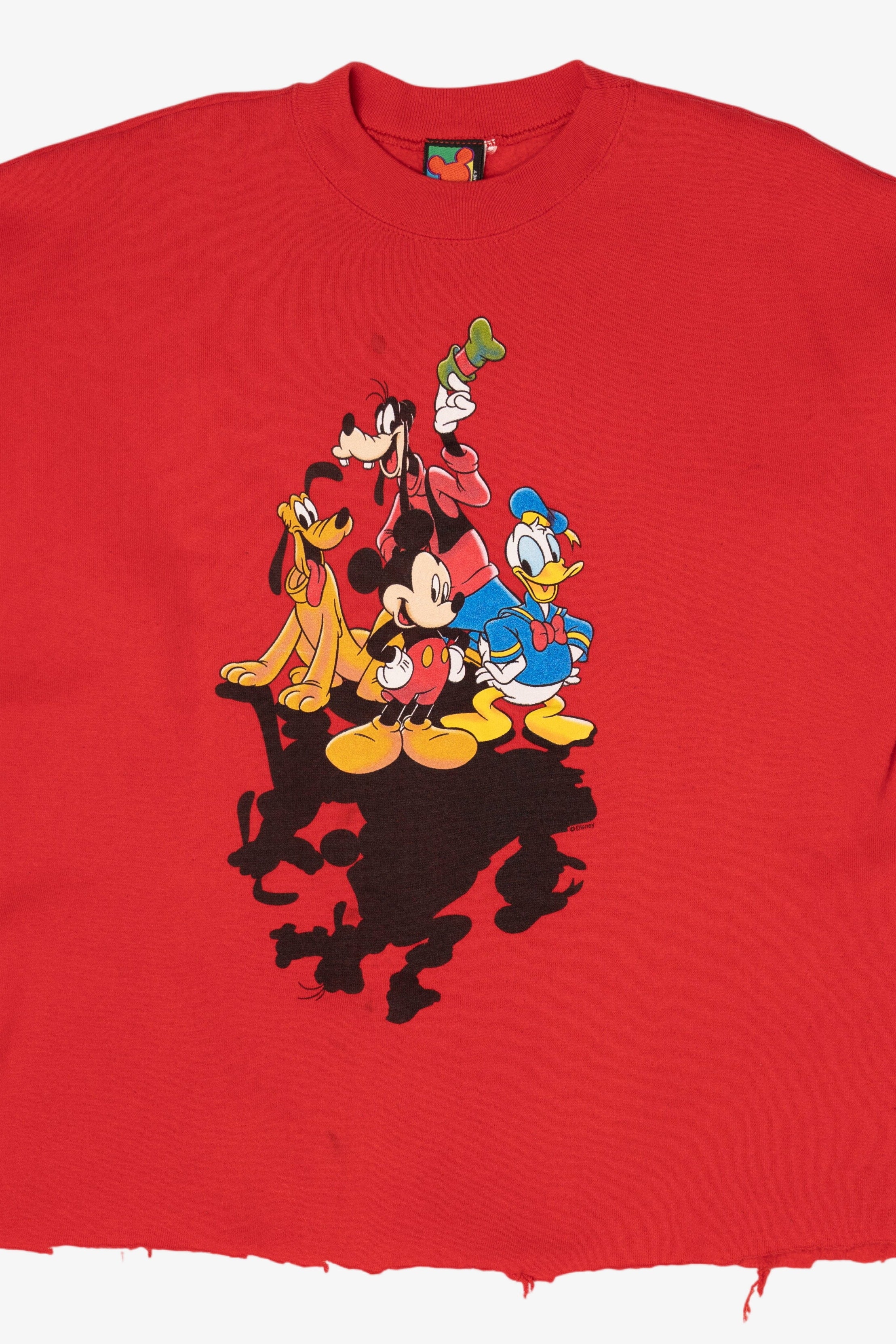 Vintage Red Mickey Unlimited Cut Off Sweatshirt (1990s)