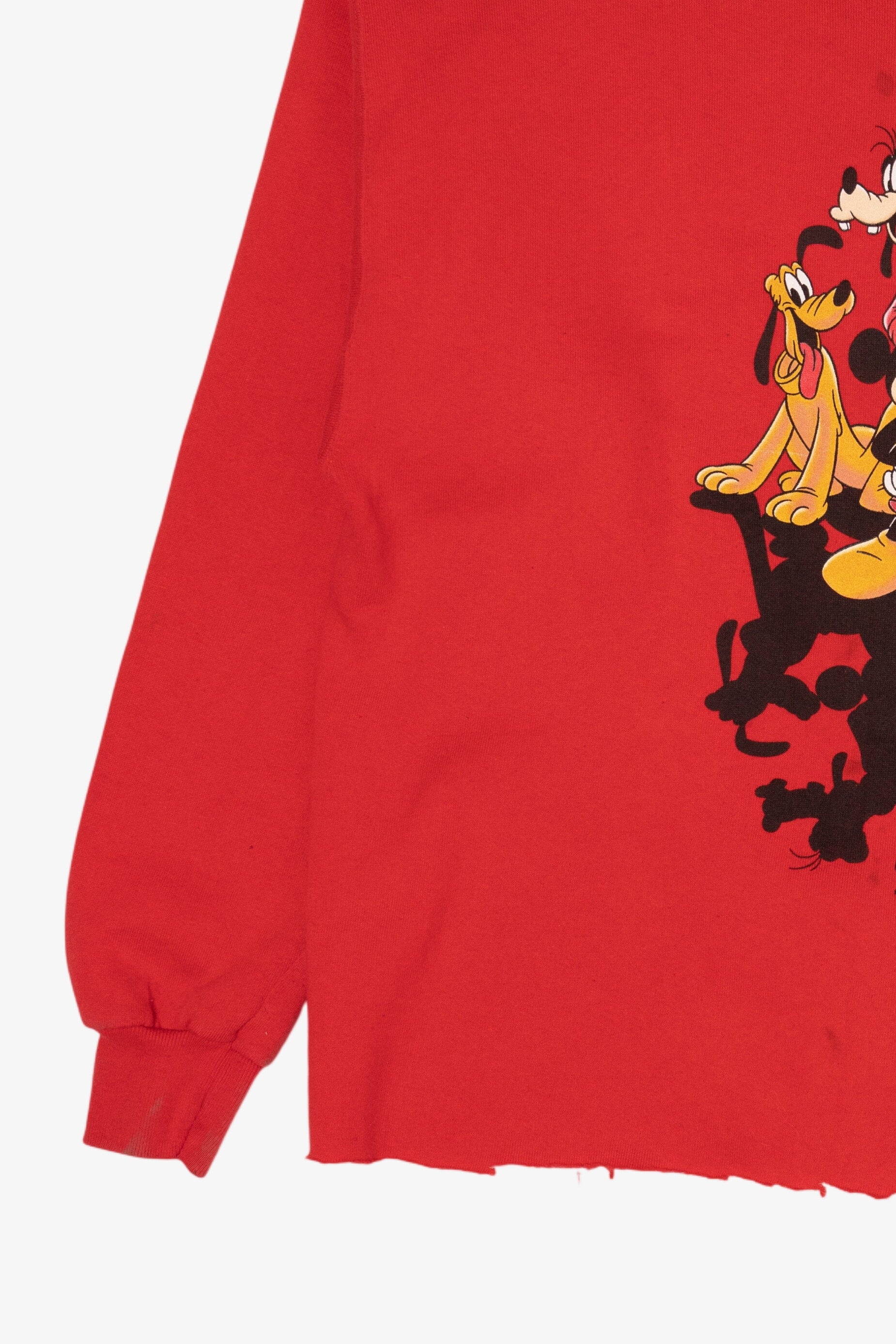Vintage Red Mickey Unlimited Cut Off Sweatshirt (1990s)
