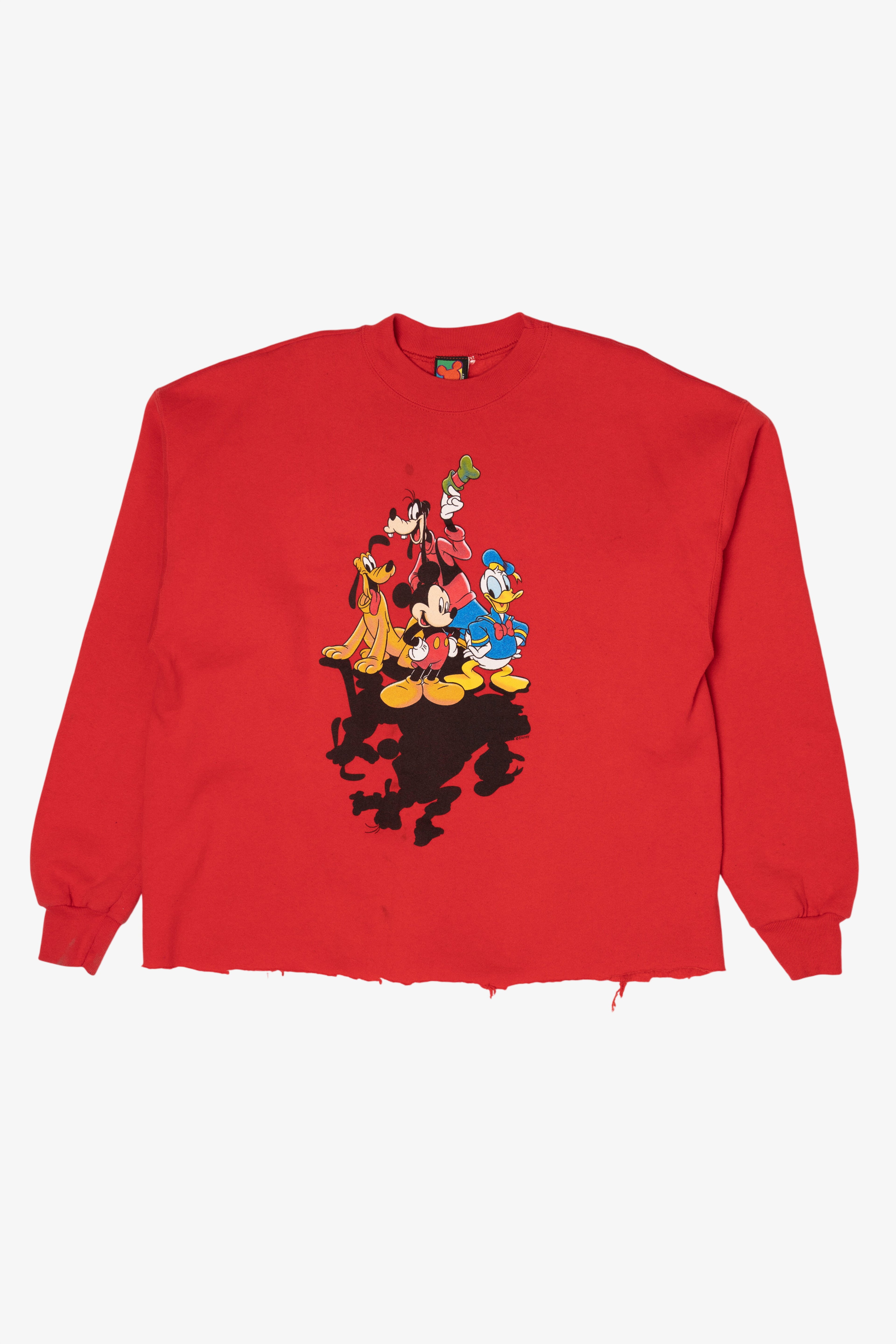 Vintage Red Mickey Unlimited Cut Off Sweatshirt (1990s)