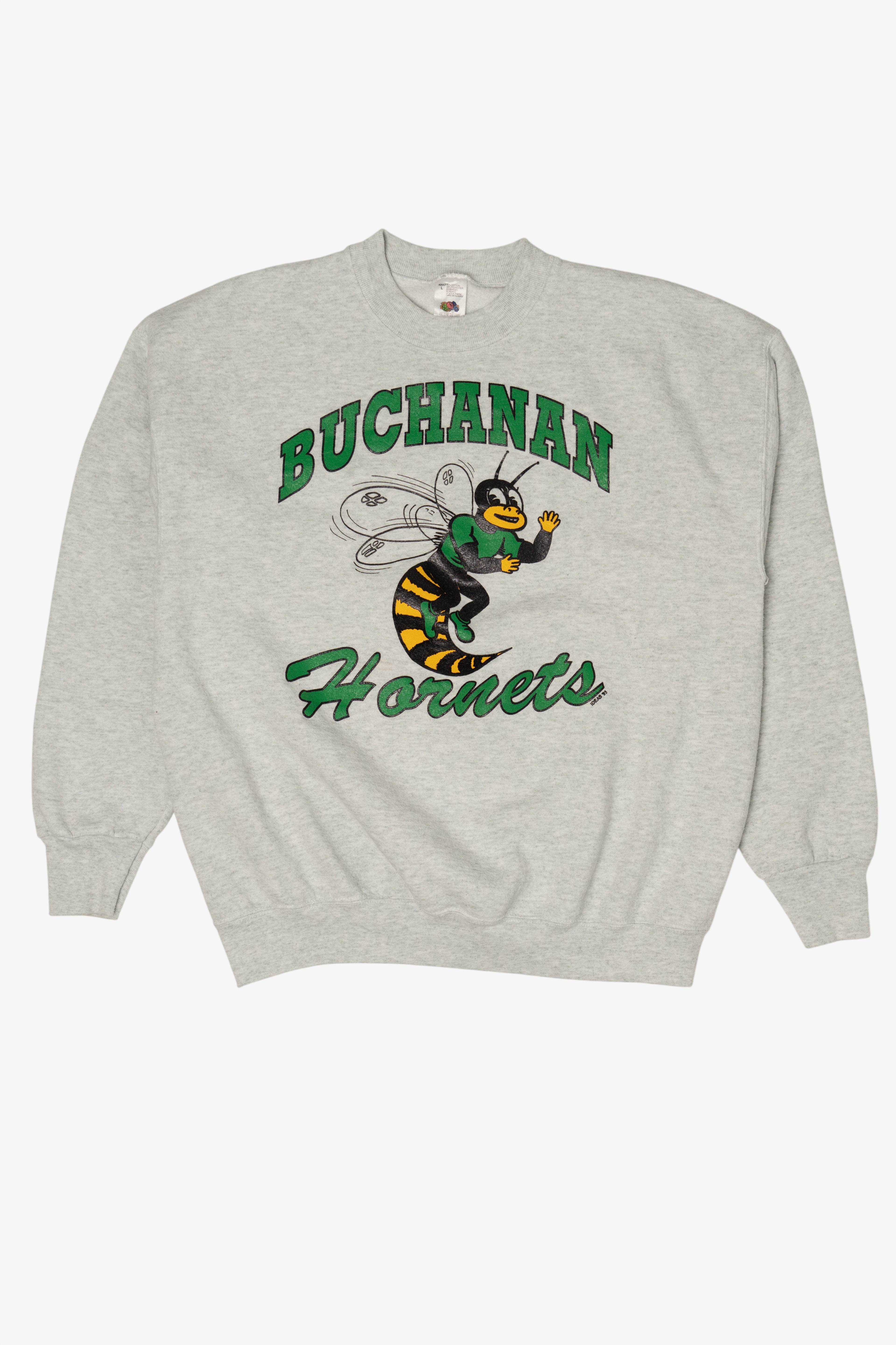 Vintage Gray Buchanan Hornets Sweatshirt (1990s)