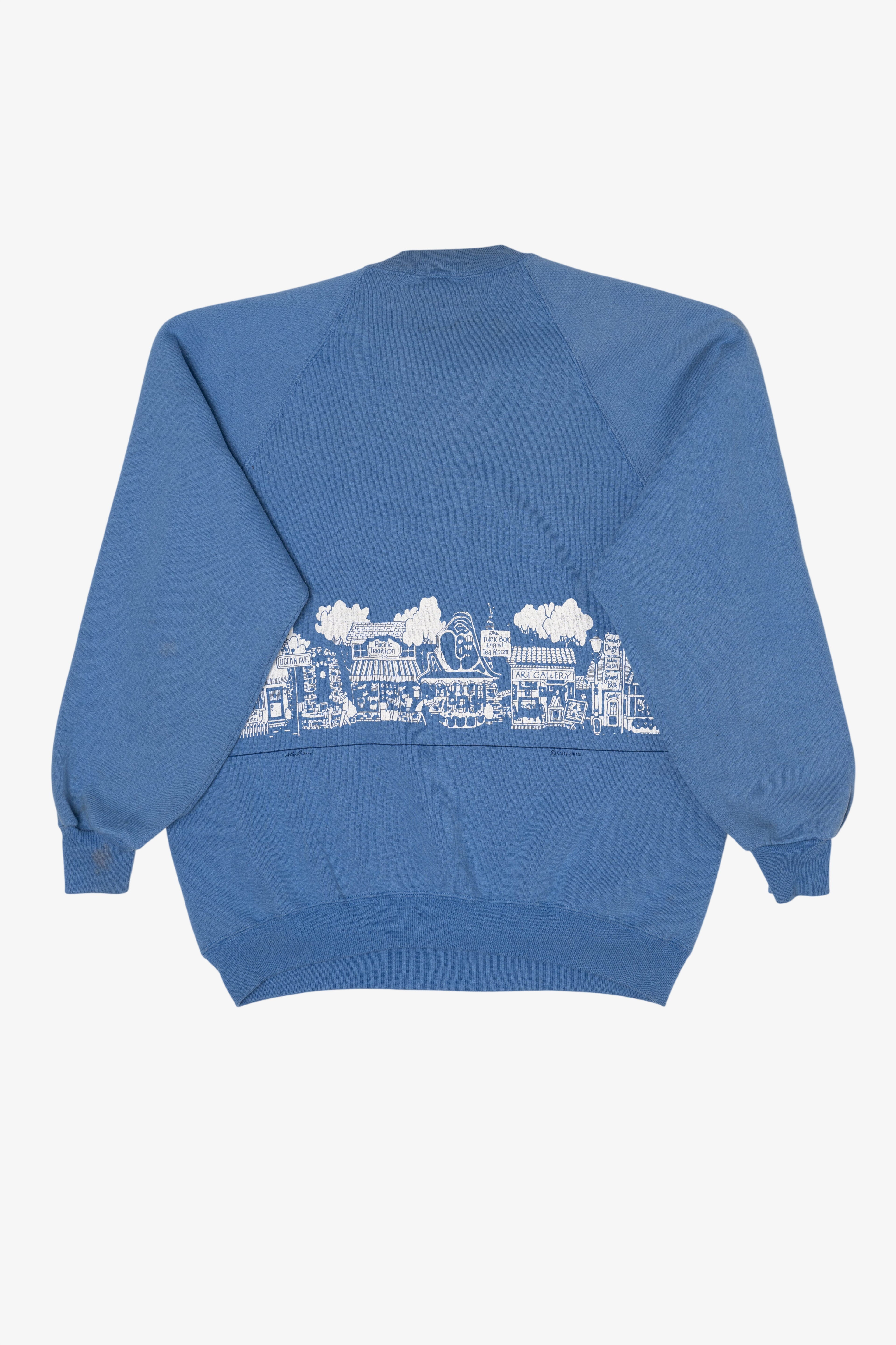 Vintage Carmel By The Sea Wrap Around Raglan Sweatshirt (1990s)