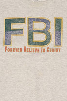 Vintage Gray FBI "Forever Believe In Christ" Sweatshirt (1990s)