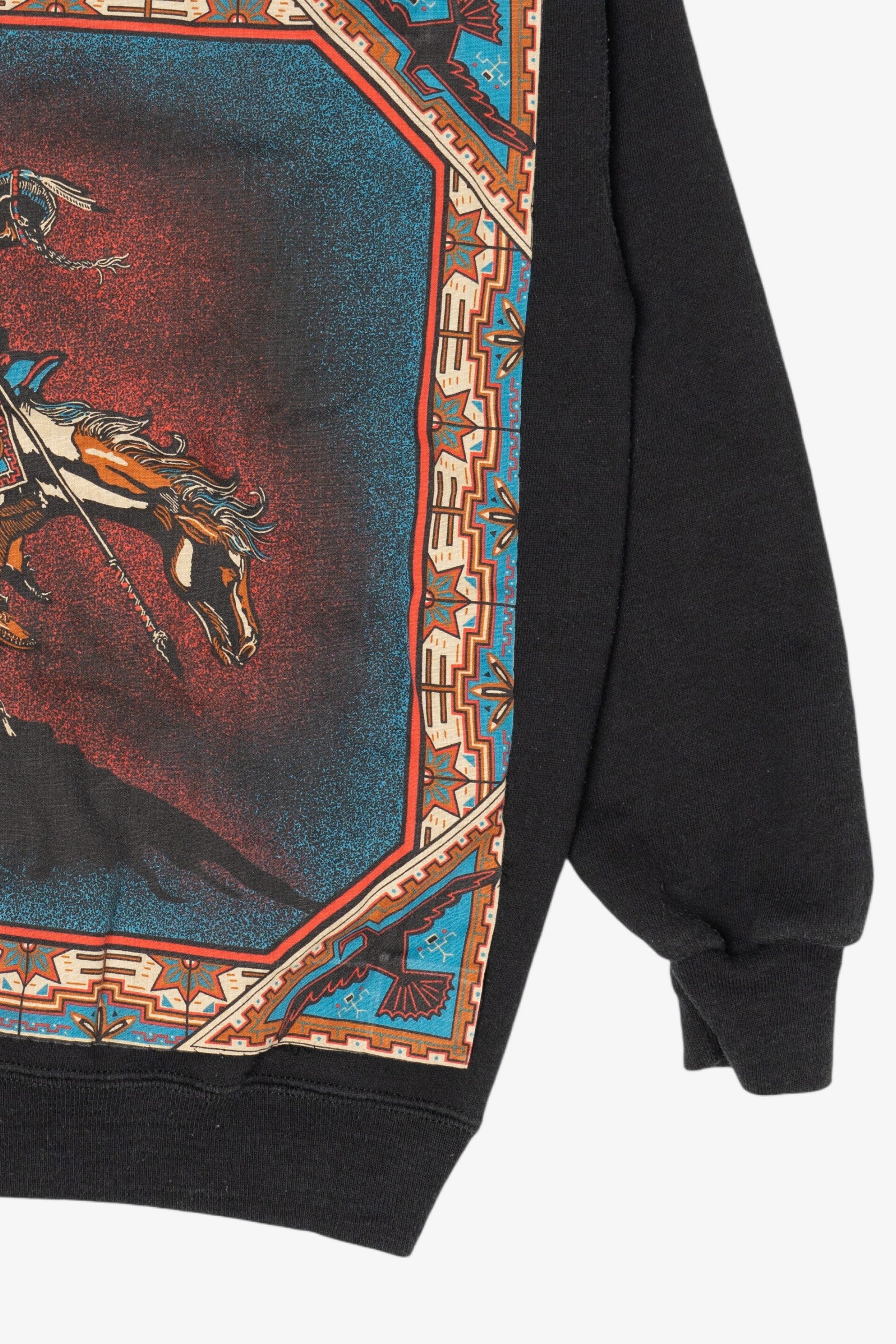 Vintage Black Native American On Horse Sweatshirt (1990s)
