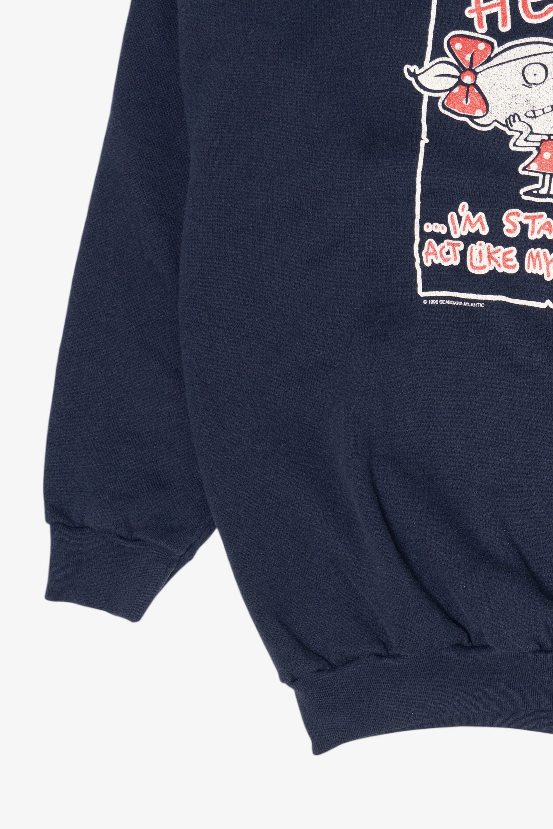 Vintage "Help ...I'm Starting To Act Like My Mother" Embossed Sweatshirt (1990s)