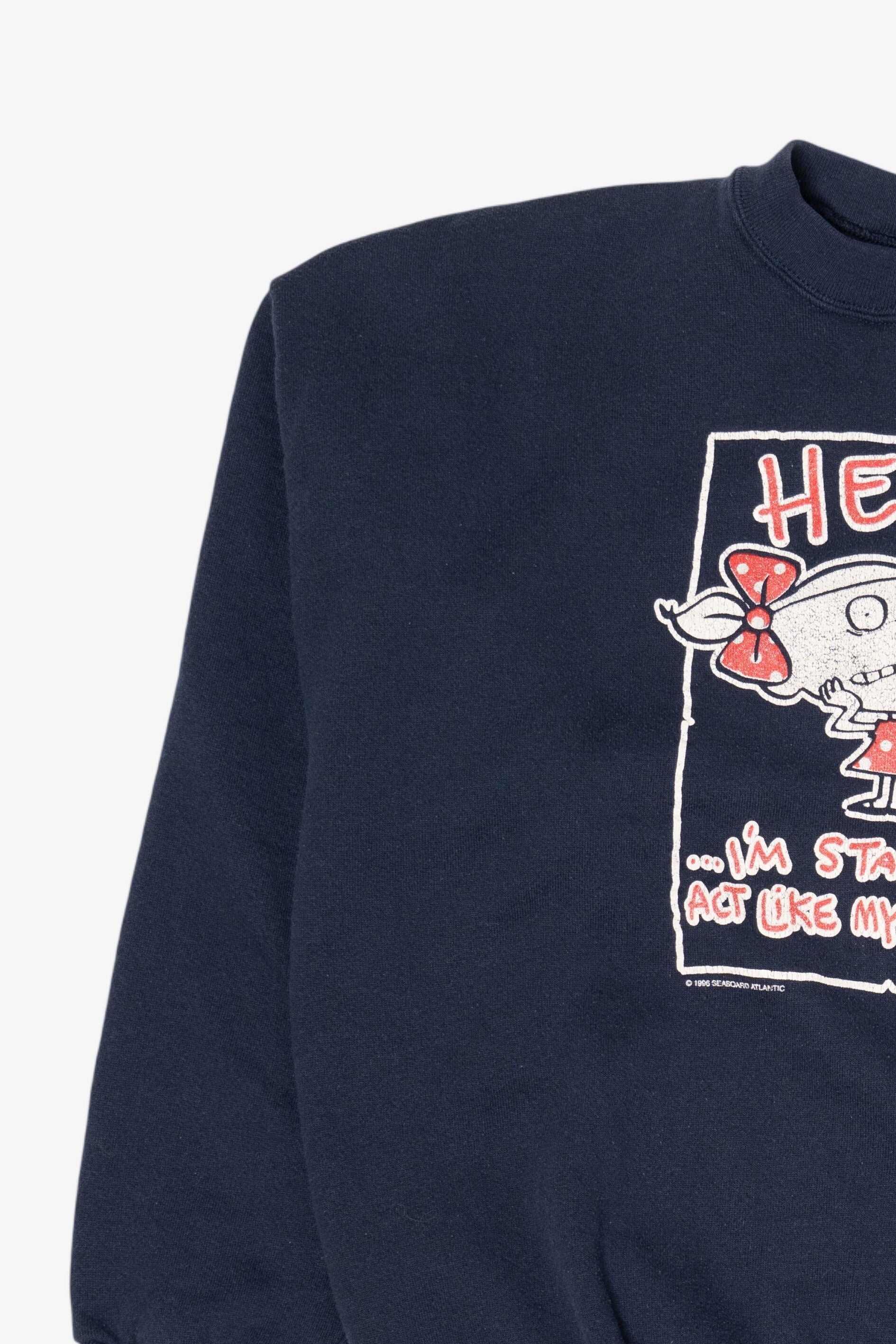 Vintage "Help ...I'm Starting To Act Like My Mother" Embossed Sweatshirt (1990s)
