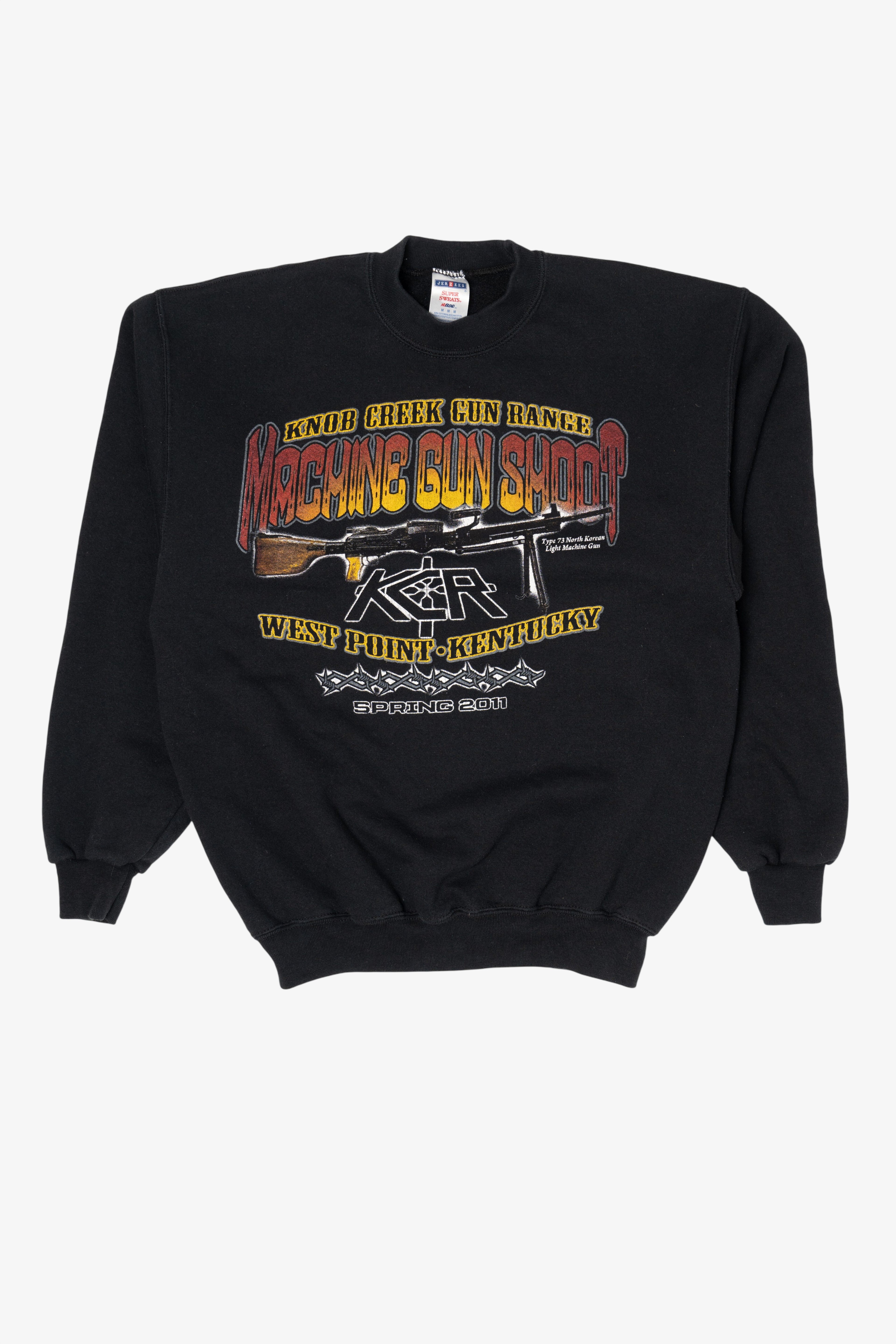 Knob Creek Gun Range Machine Gun Shoot Kentucky Sweatshirt (2010s)