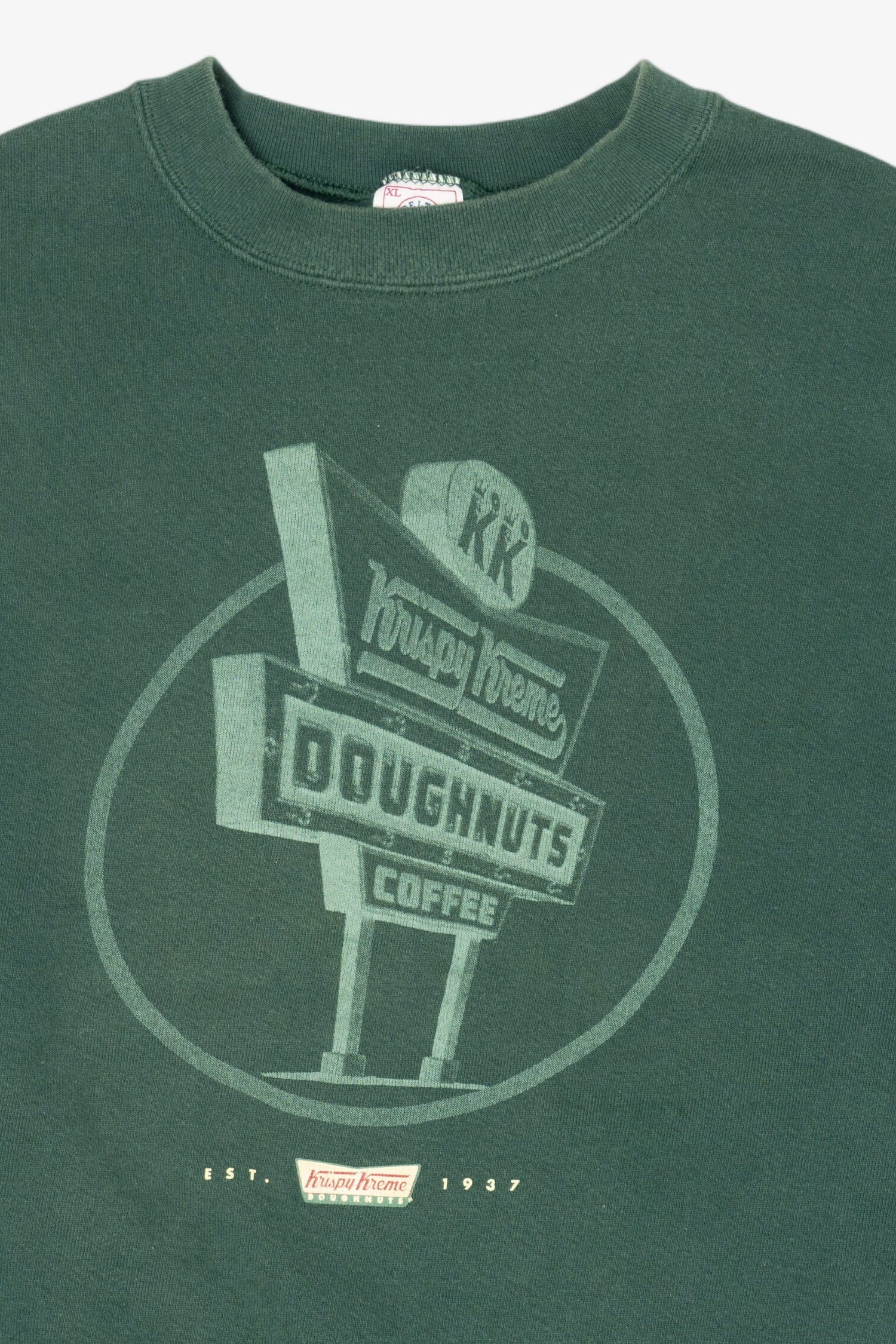 Vintage Green Krispy Kreme Sweatshirt (1990s)