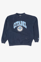 Vintage Navy Blue The Citadel Military College OfSouth Carolina Sweatshirt (1990s)