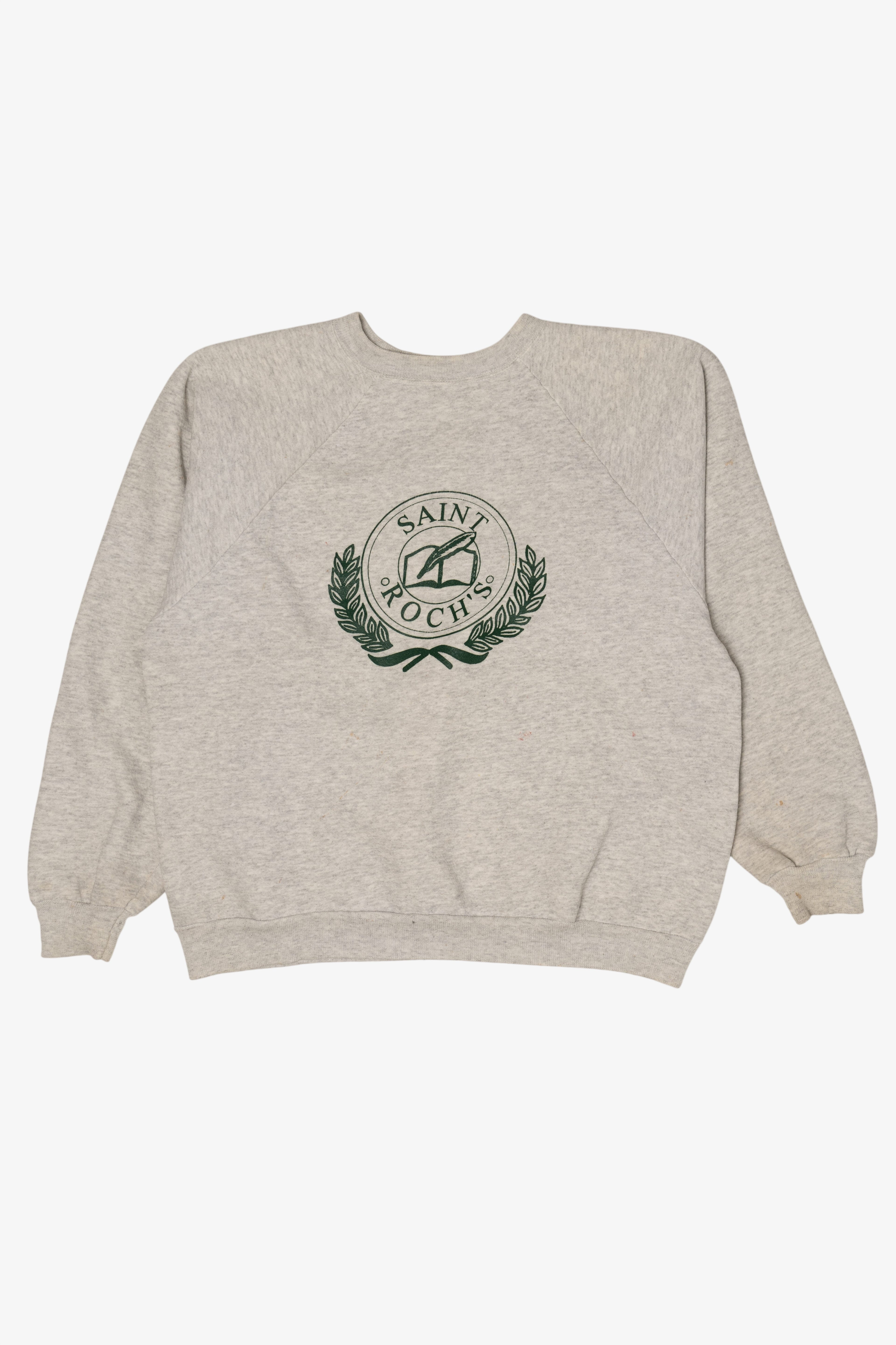 Vintage Light Gray Saint Roch's School Sweatshirt (1990s)