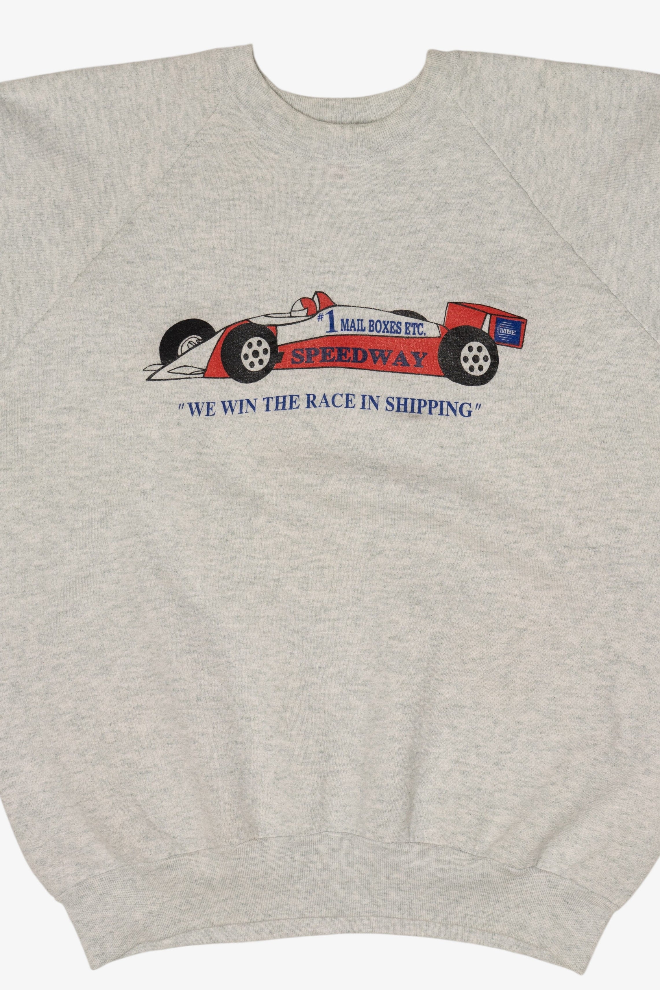 Vintage #1 Mail Boxes Etc Speedway "We Win The Race In Shipping" Sweatshirt (1990s)
