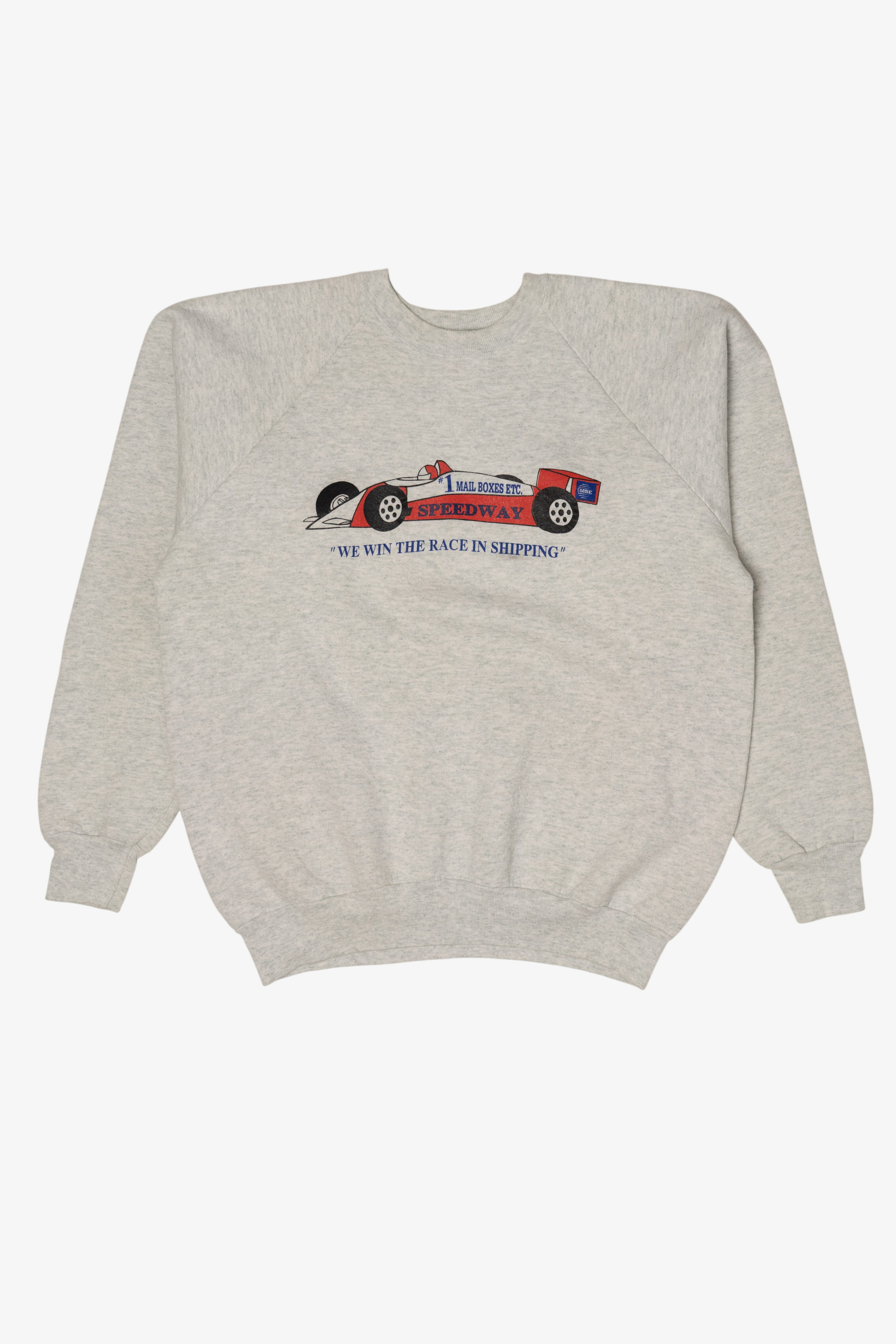 Vintage #1 Mail Boxes Etc Speedway "We Win The Race In Shipping" Sweatshirt (1990s)