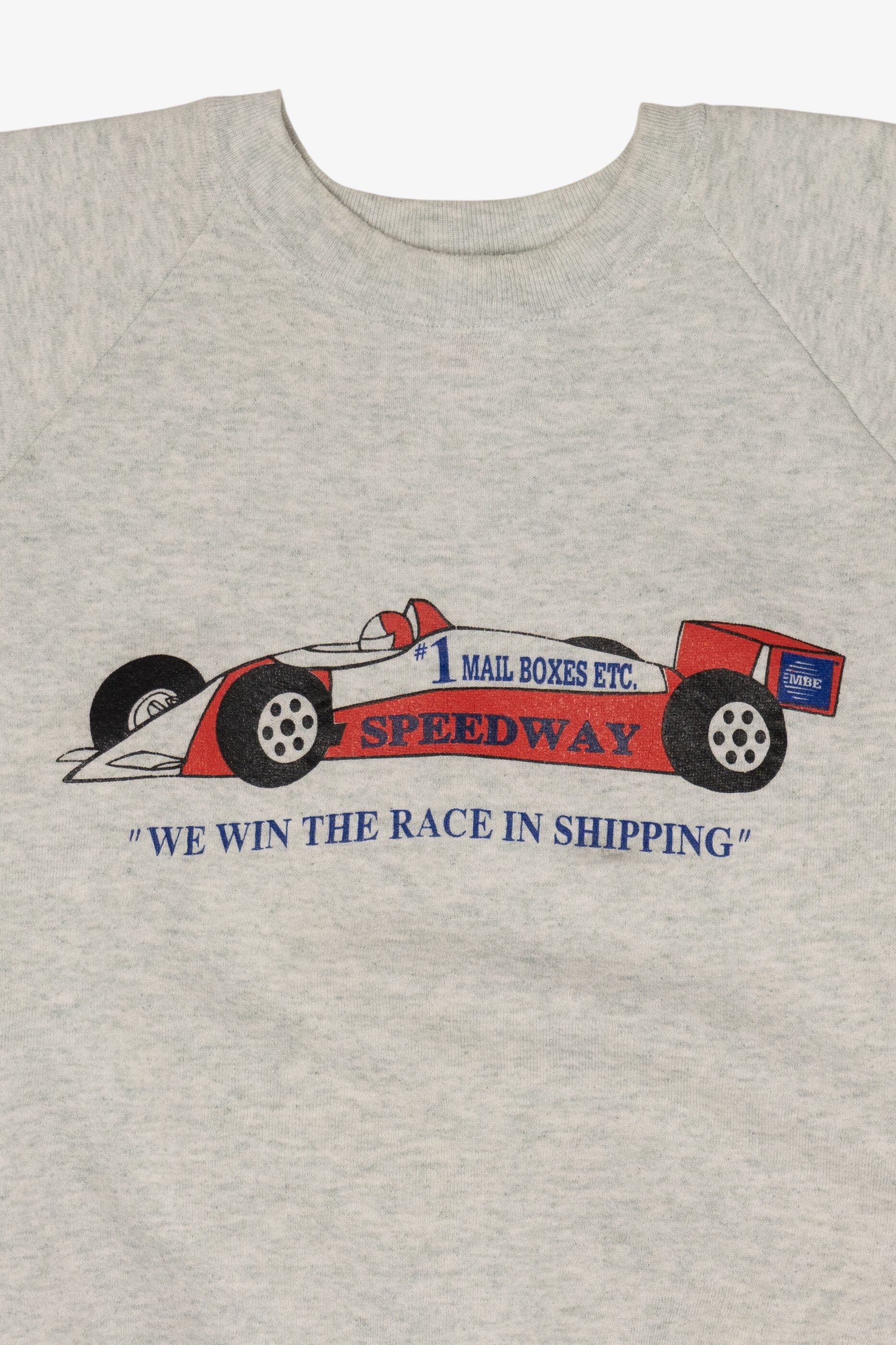 Vintage #1 Mail Boxes Etc Speedway "We Win The Race In Shipping" Sweatshirt (1990s)