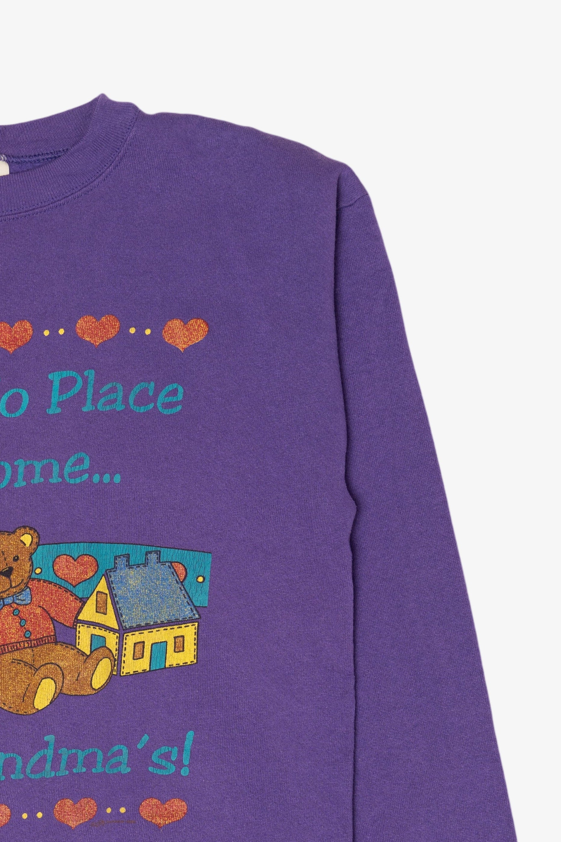 Vintage Purple "There's No Place Like Home... Except Grandma's" Sweatshirt (1990s)