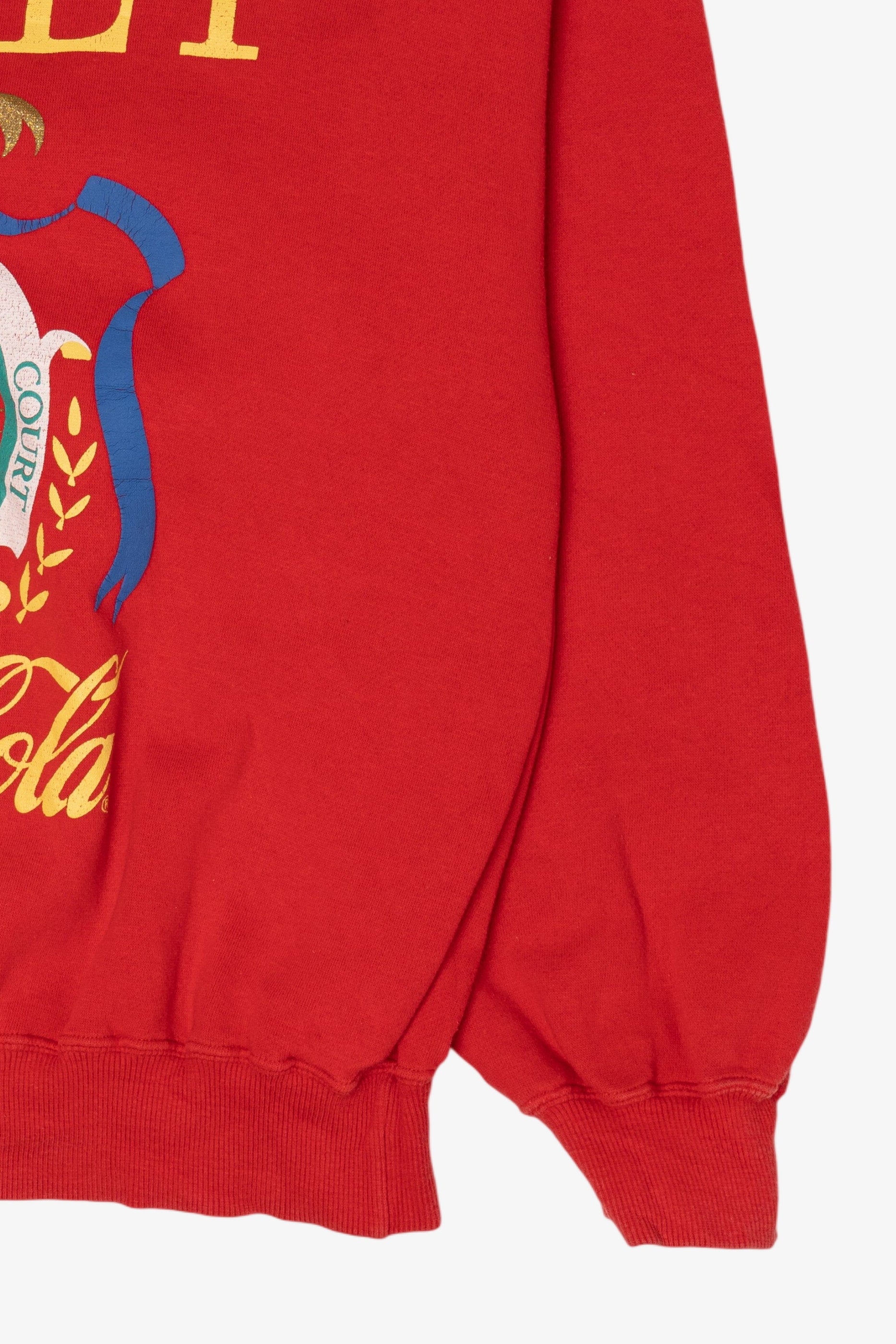 Vintage Red Coca-Cola Italy Match Court Sweatshirt (1980s)