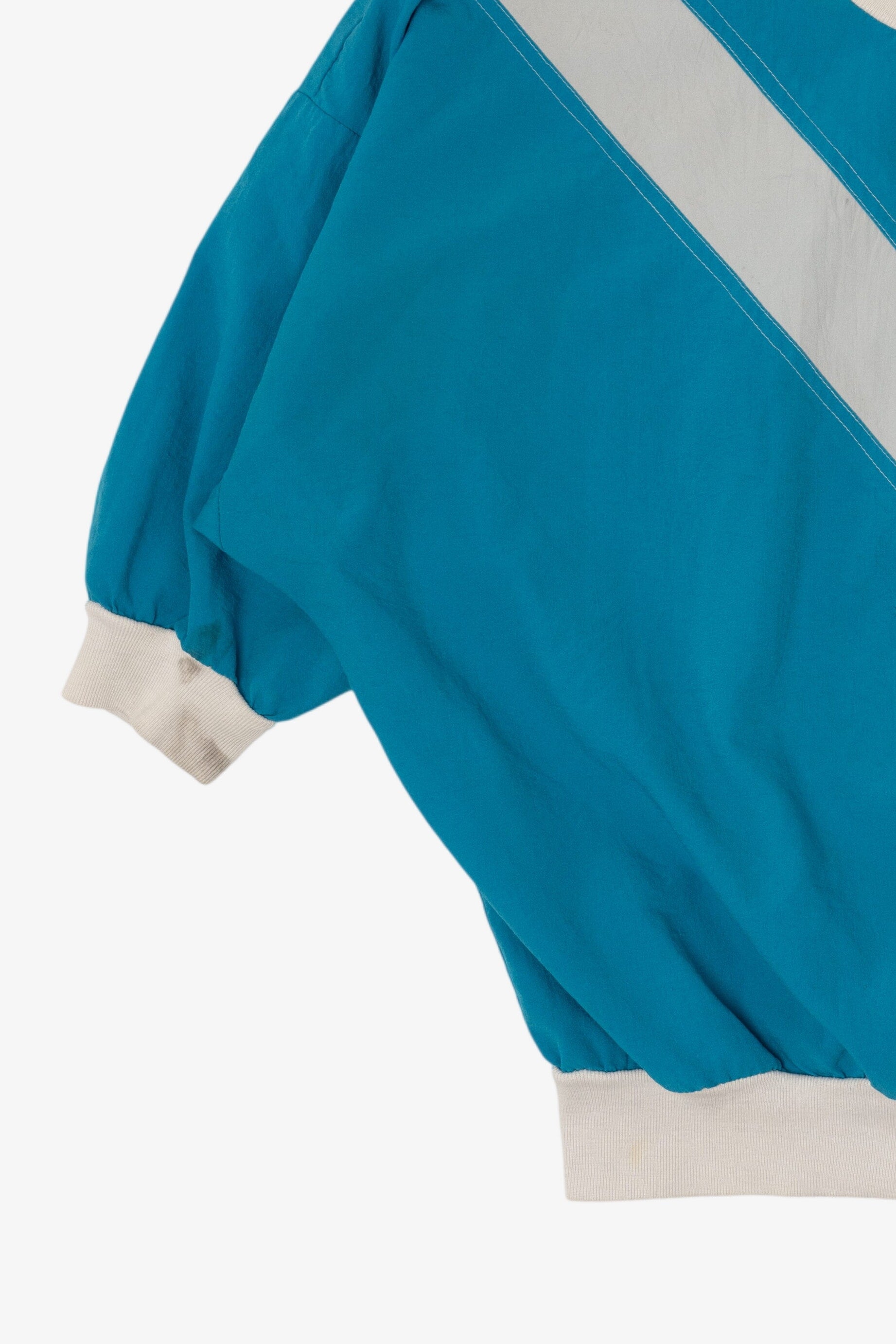 Vintage Blue Teddi V Panel Sweatshirt (1980s)