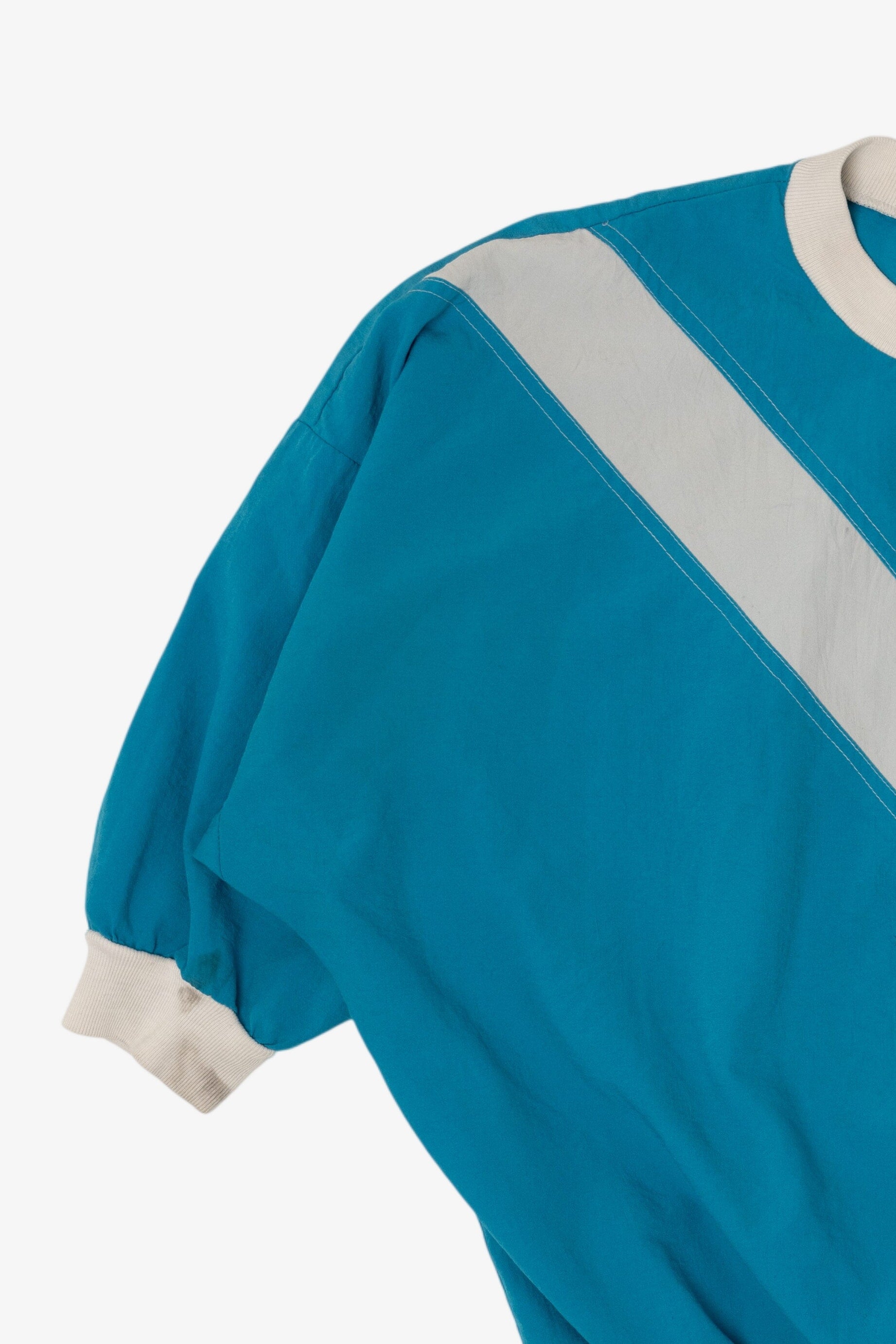 Vintage Blue Teddi V Panel Sweatshirt (1980s)