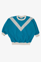 Vintage Blue Teddi V Panel Sweatshirt (1980s)
